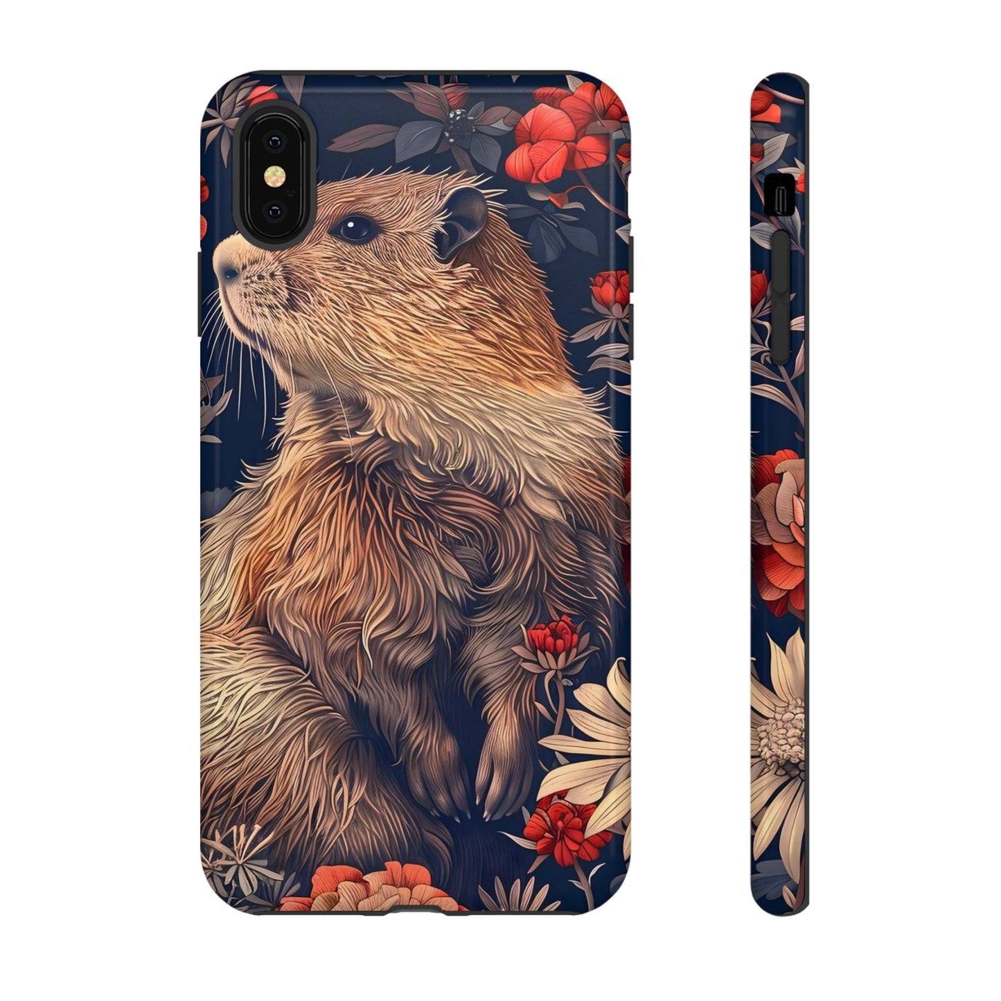 Floral Critter Phone Case, Tough Cases for Animal Lovers, Protective Cases for Phones, Unique Gift for Wildlife Enthusiasts