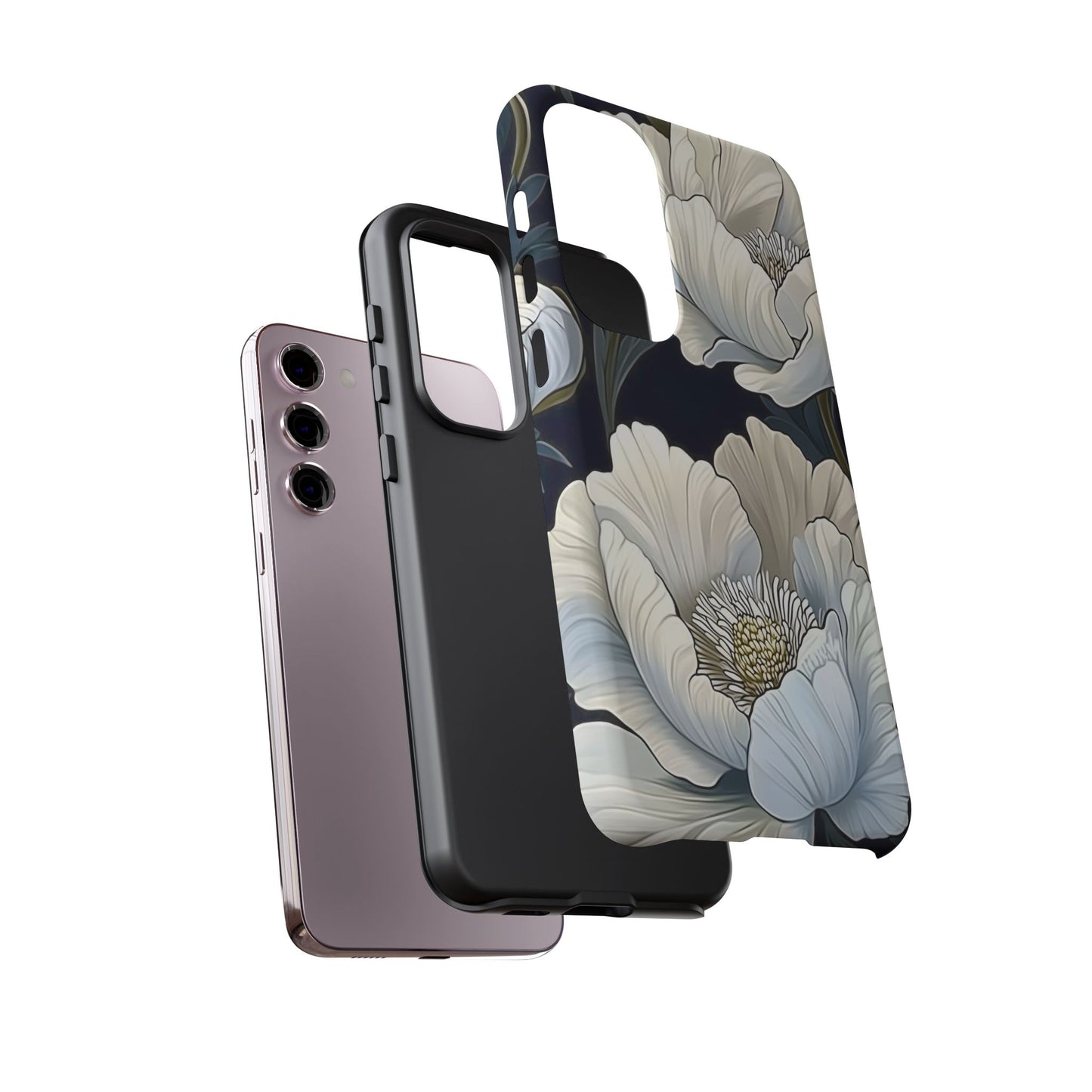 Floral Phone Case, Tough Cases for Women, Stylish Phone Cover, Floral Design Phone Protector, Nature Inspired Tech Accessories