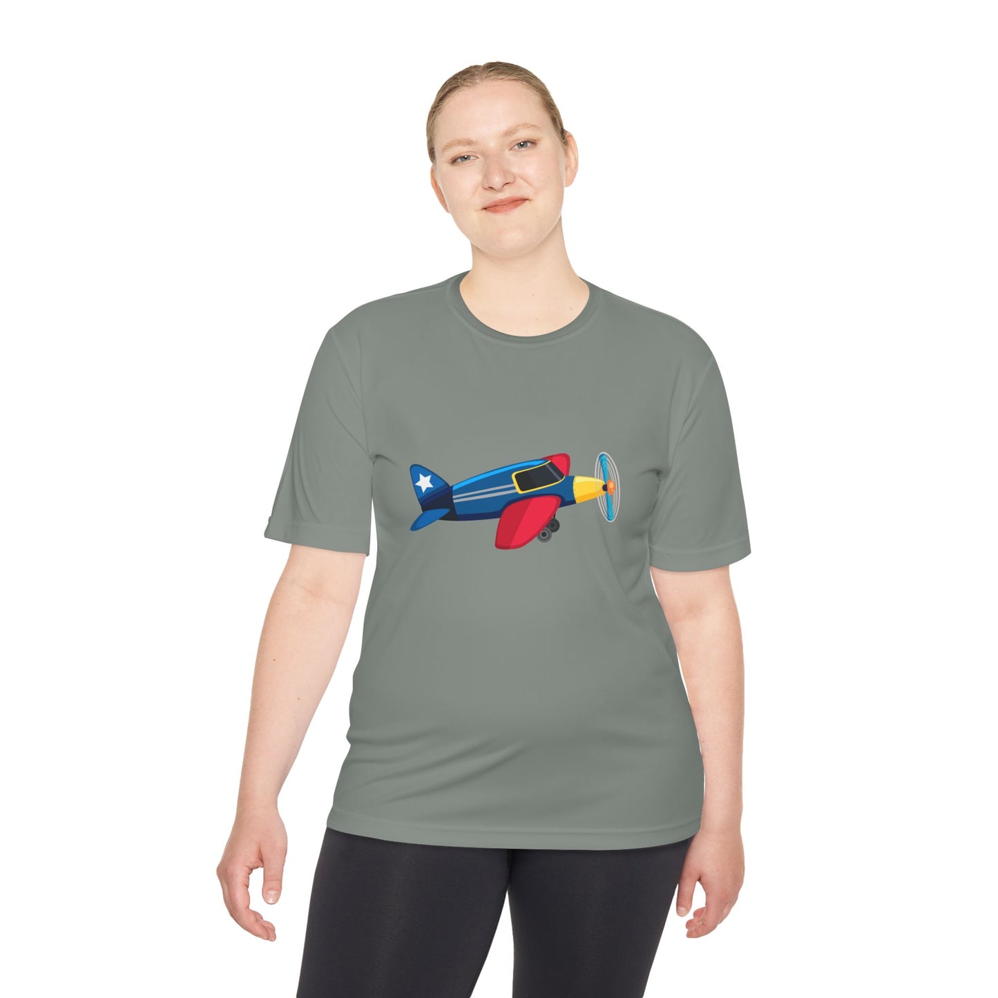Unisex Moisture Wicking Tee - Vintage British Aeroplane Art Print