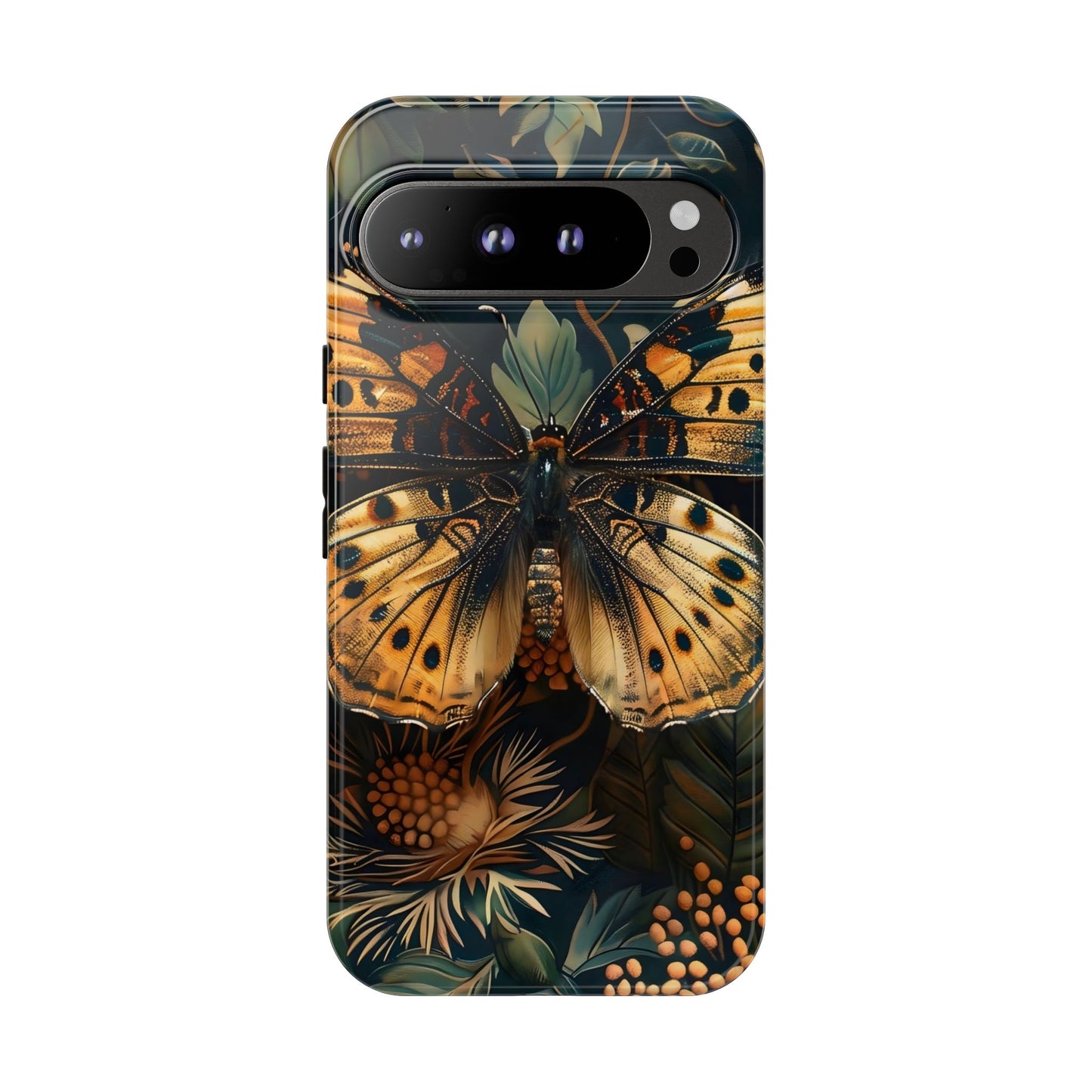Butterfly Floral Phone Case, Tough Cases, Protective Cover, Unique Gift, Nature Lover, Art Print, Spring Decor