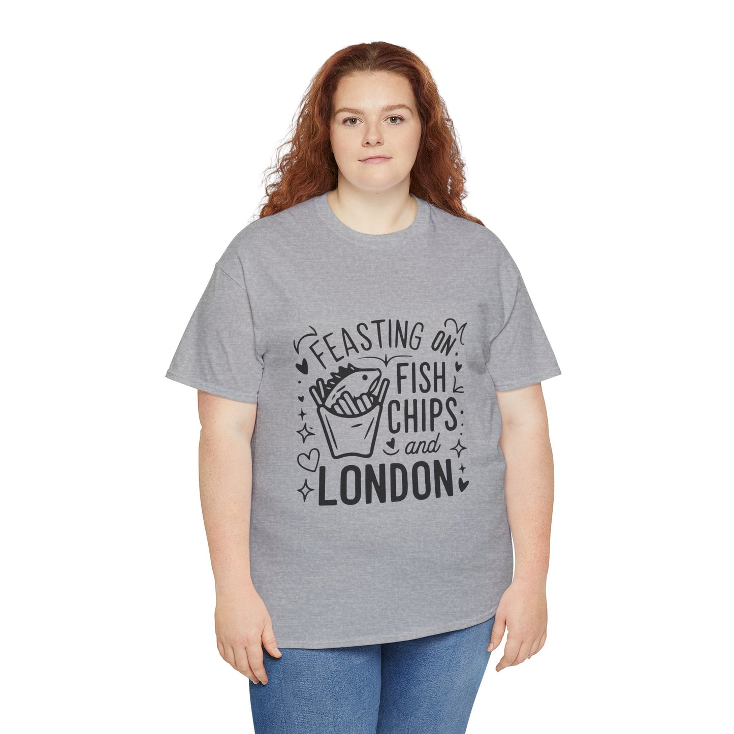Unisex Heavy Cotton Tee - Fish Chips and London