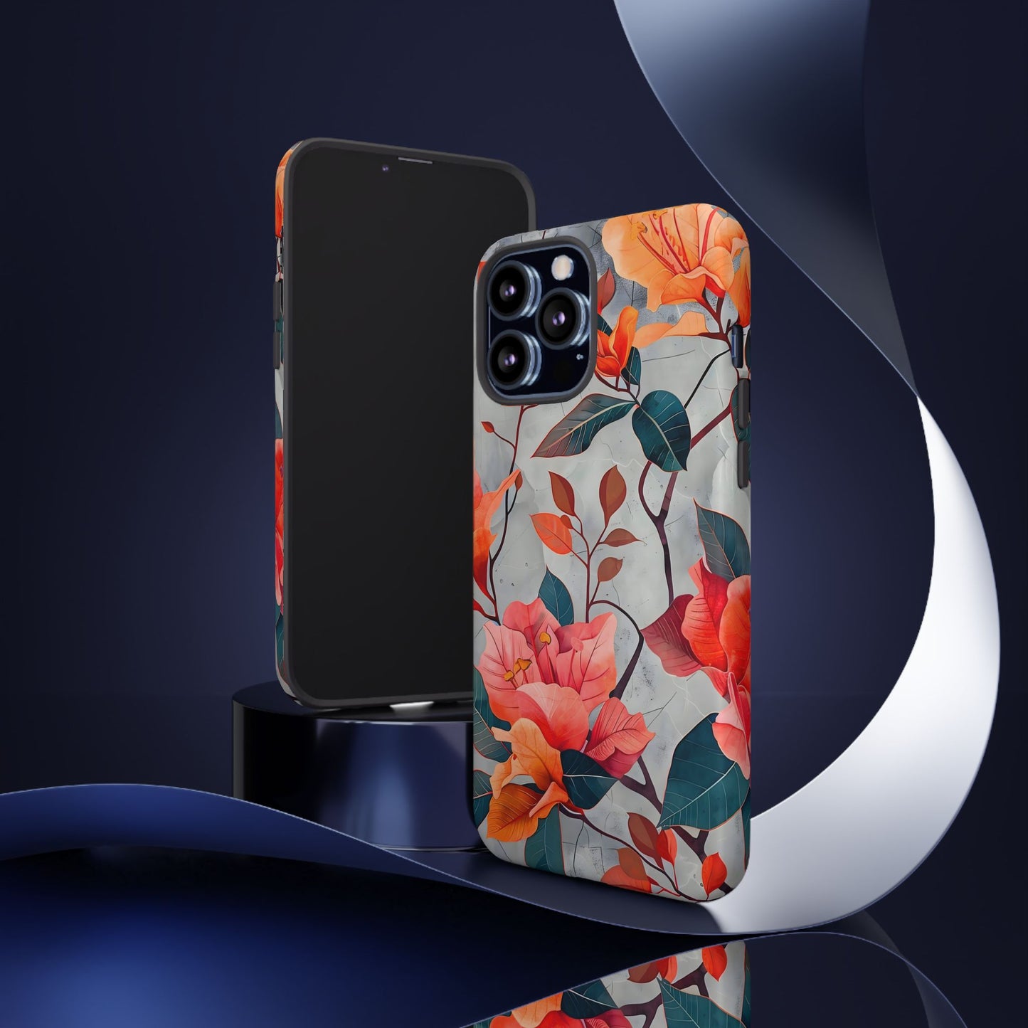 Floral Phone Case, Tough Cases, Flower Power, Gift for Her, Decorative Phone Cover, Trendy Accessories, Everyday Style