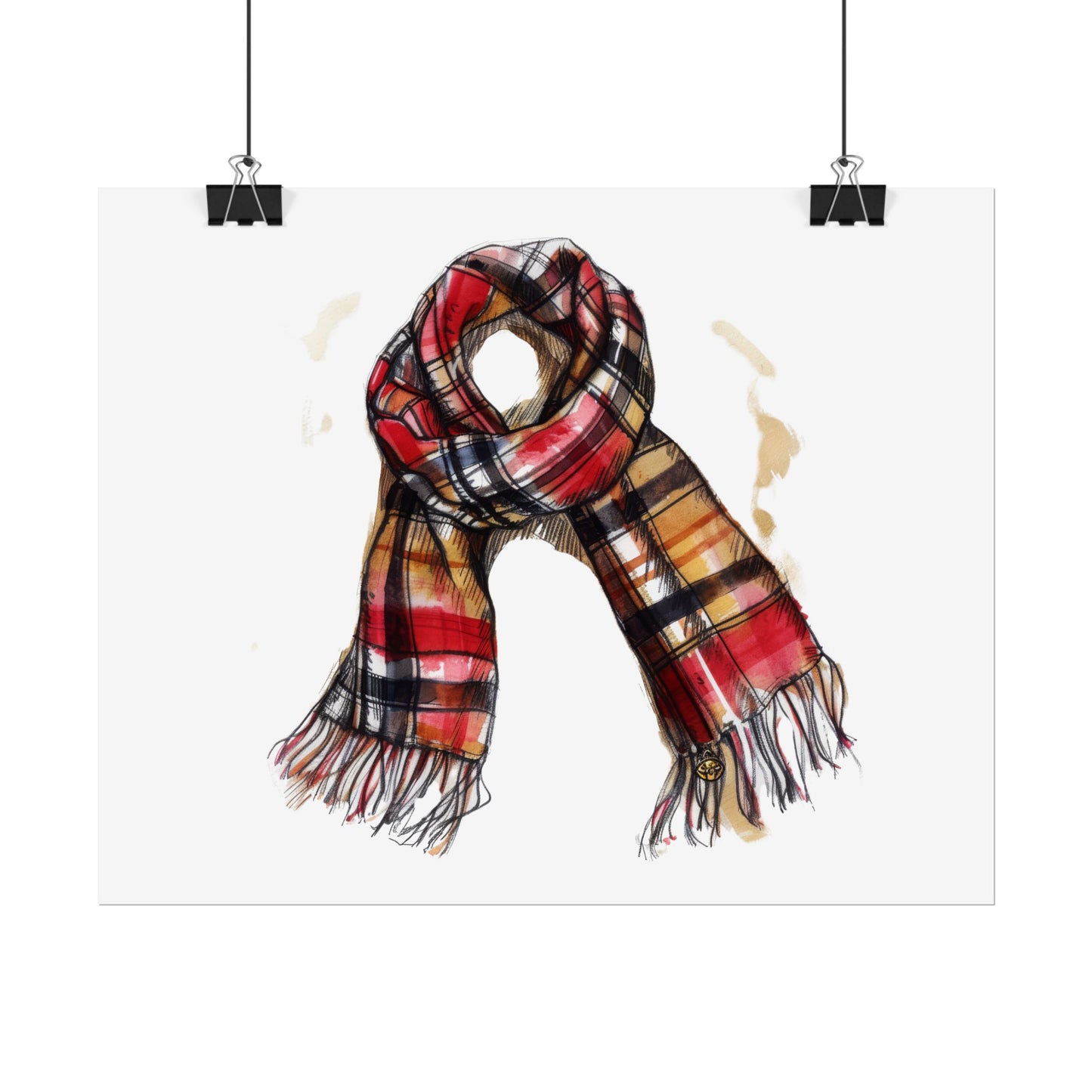 Cozy Scarf Wall Art - Fall Decor for Home, Rustic Style, Gift for Her, Cozy Vibes, Autumn Aesthetic