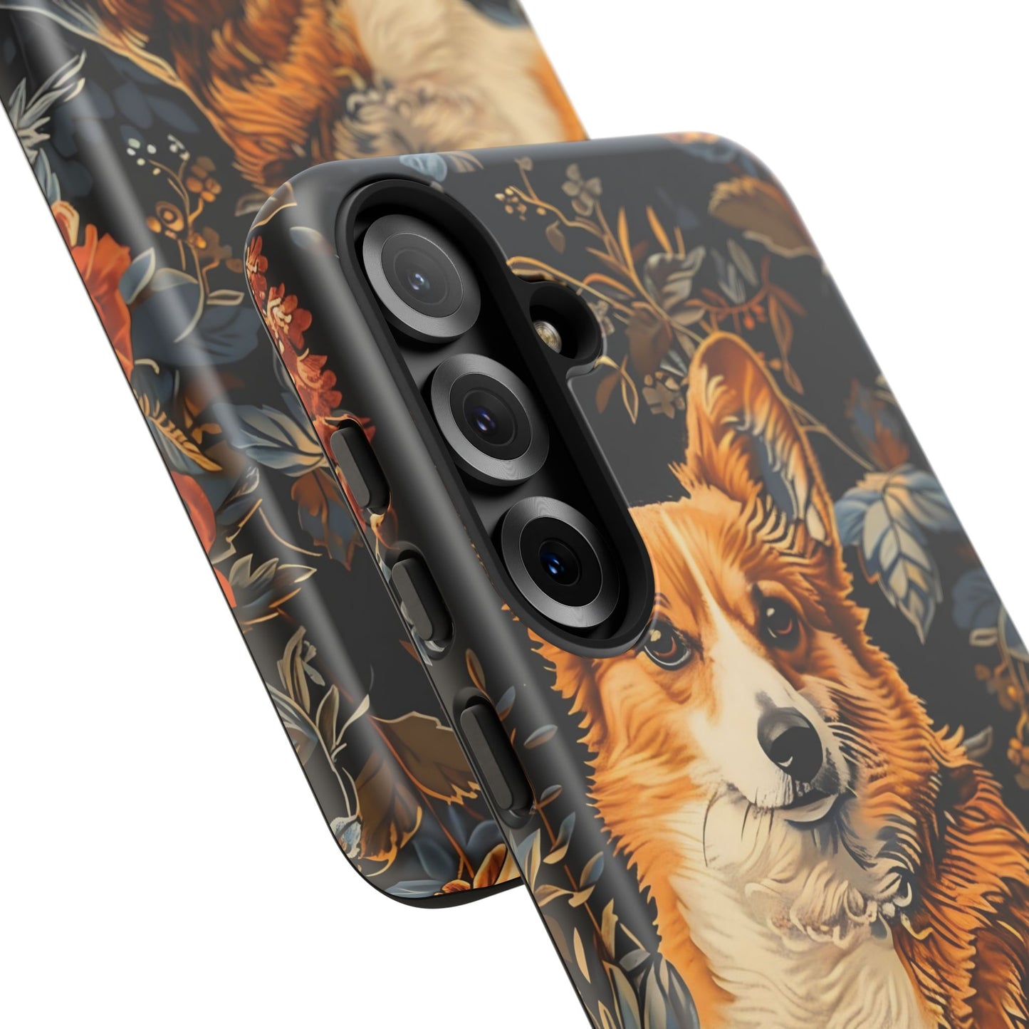 Corgi Floral Phone Case - Tough Cases for Dog Lovers, Cute Pet Accessories, Gift for Dog Owners, Floral Design, Personalized Tech Cover