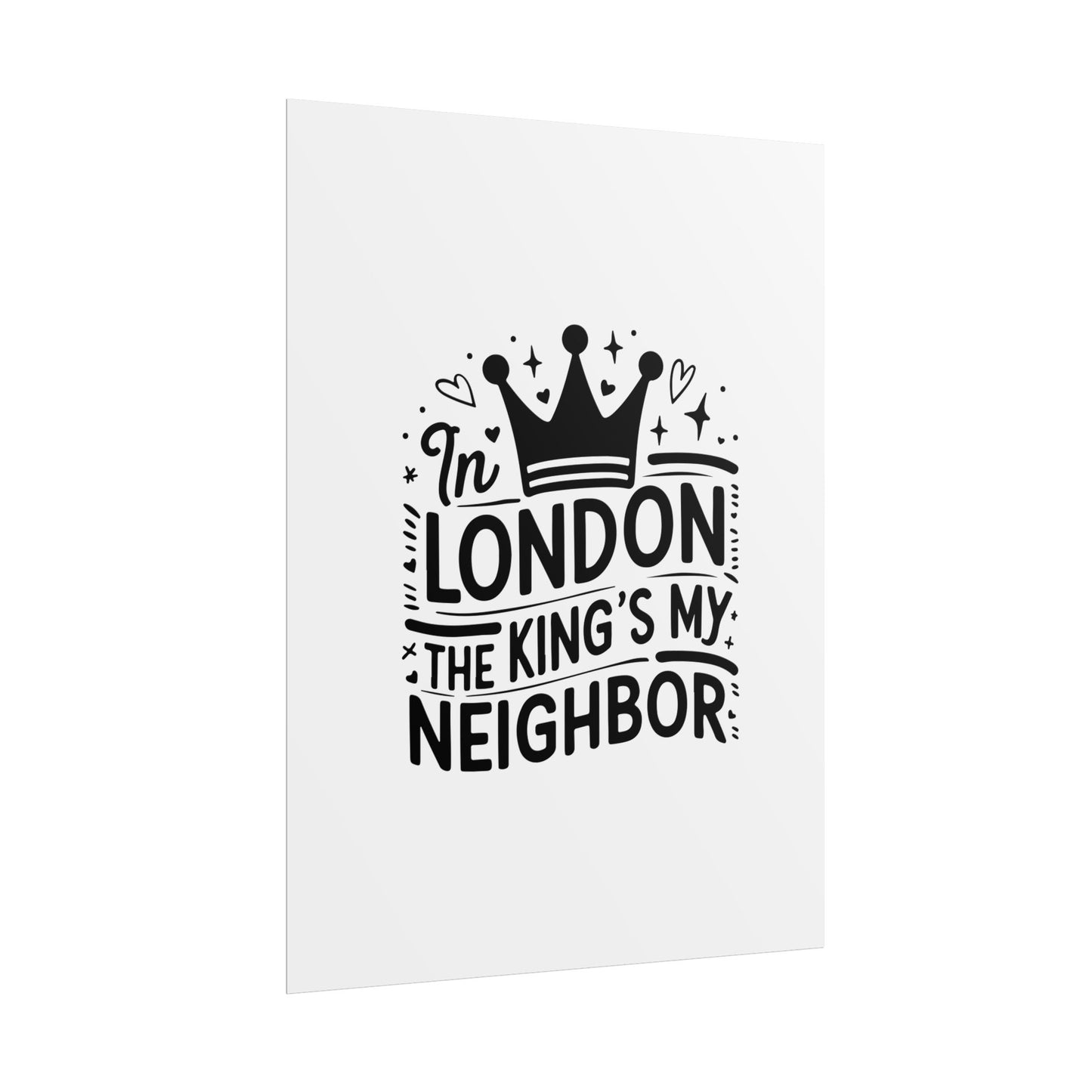 London Themed Rolled Poster - Whimsical Art Print for Home Decor, Gifts, Travel Lovers, Wall Art, Inspirational Quote