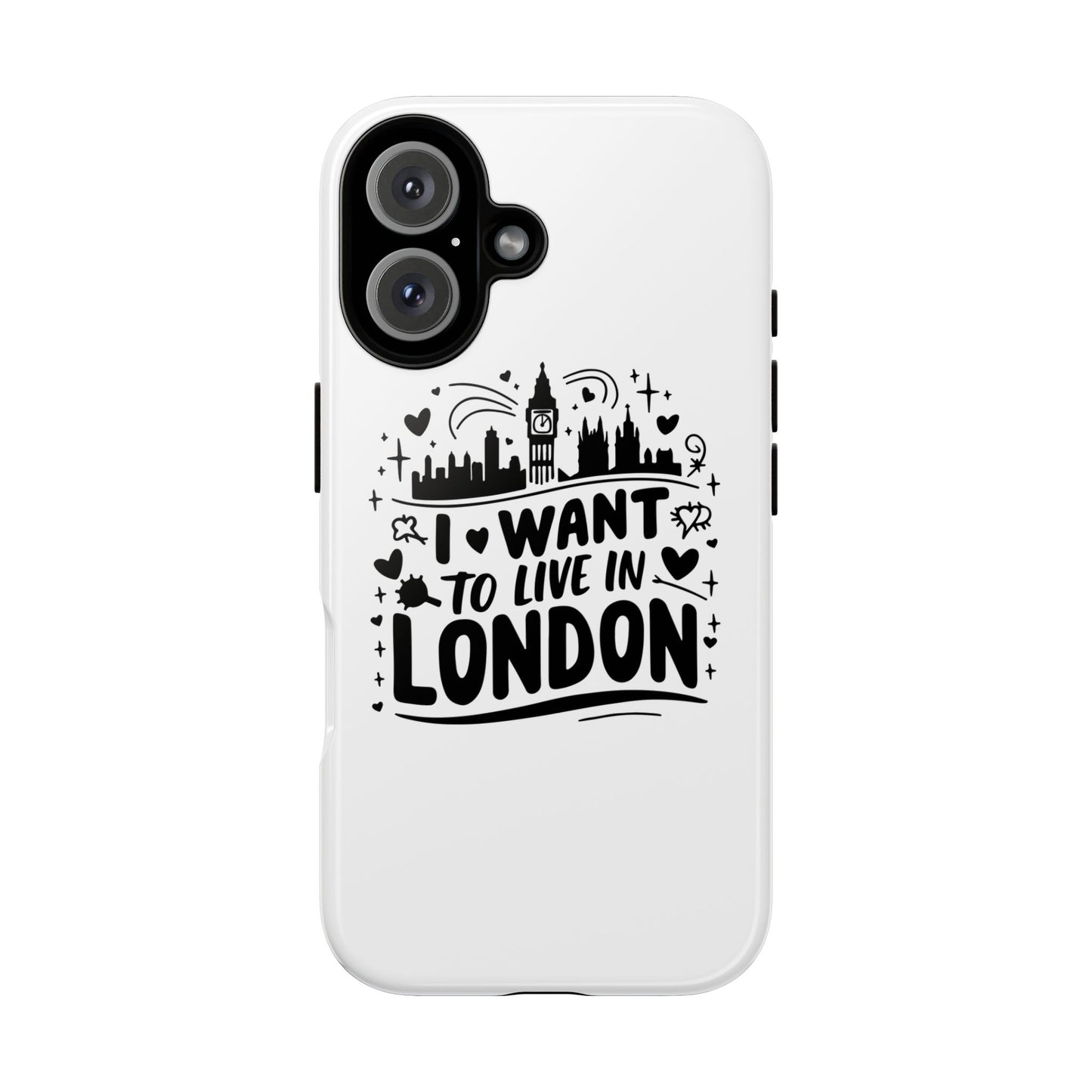 London City iPhone Case, Tough Phone Cover, Travel Gift, London Souvenir, Adventure Accessory, Wanderlust Decor
