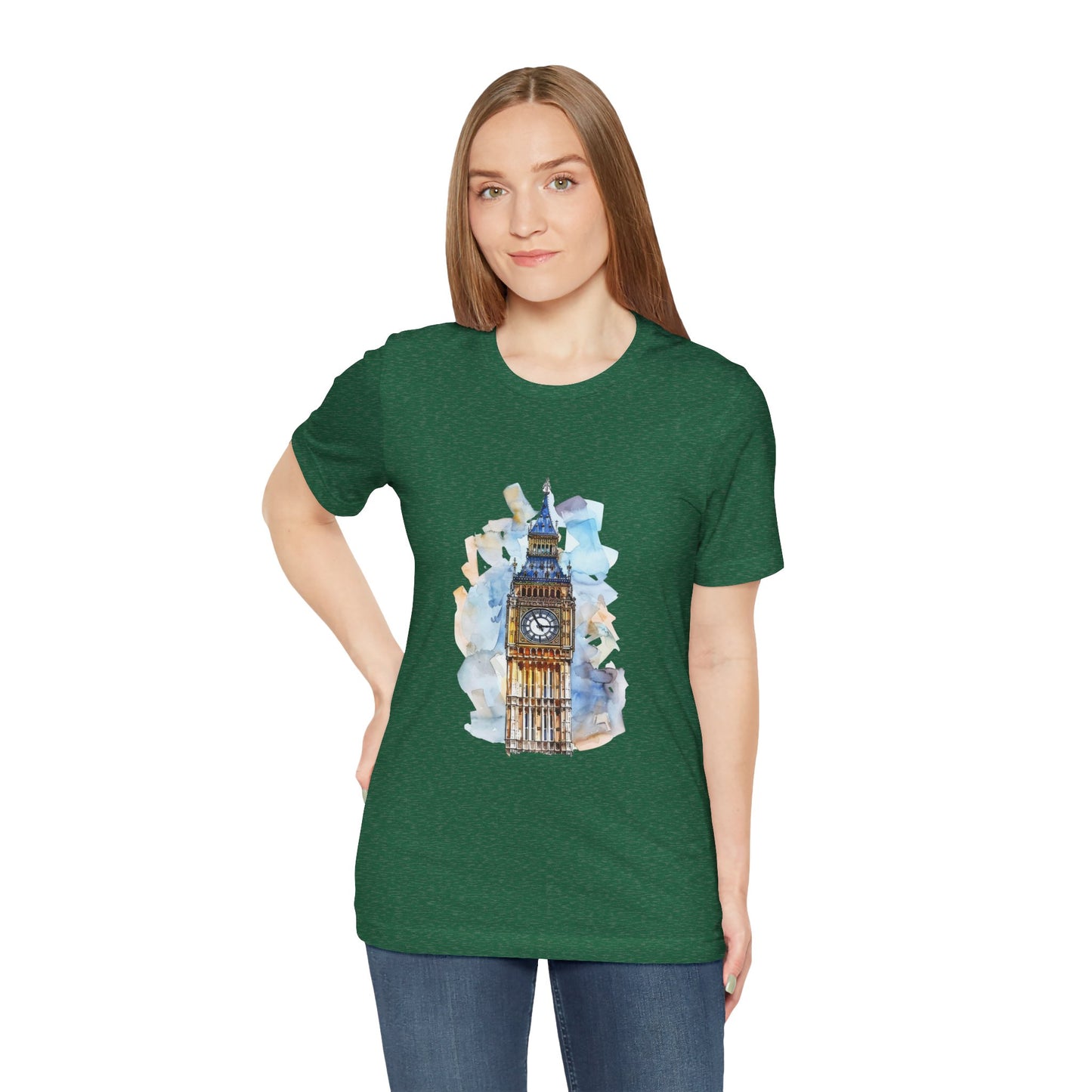 Unisex Jersey Short Sleeve Tee - Iconic Big Ben Clock Tower Design