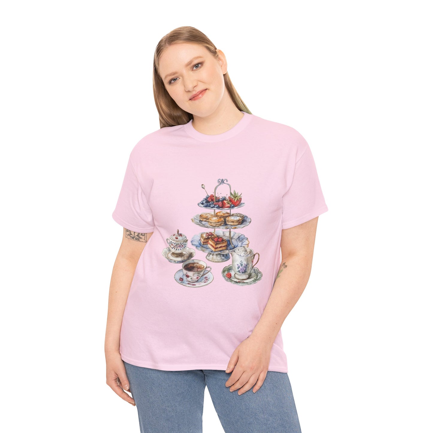 Unisex Heavy Cotton Tee - From Pies to Puddings - Classic British Dishes"