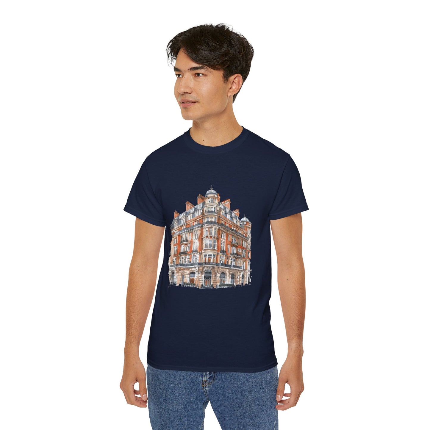 Unisex Ultra Cotton Relaxed Tee - Classic British Architecture