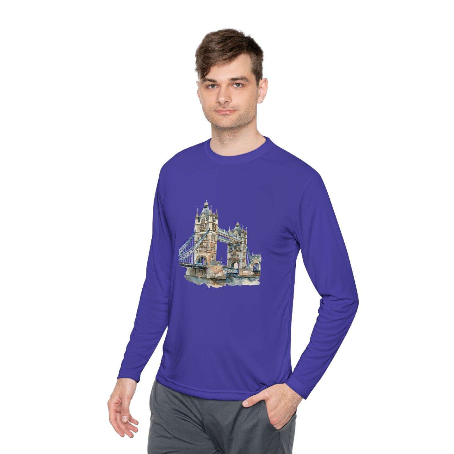 Unisex Lightweight Long Sleeve Tee - London Bridge - Iconic Landmark and Historical Beauty