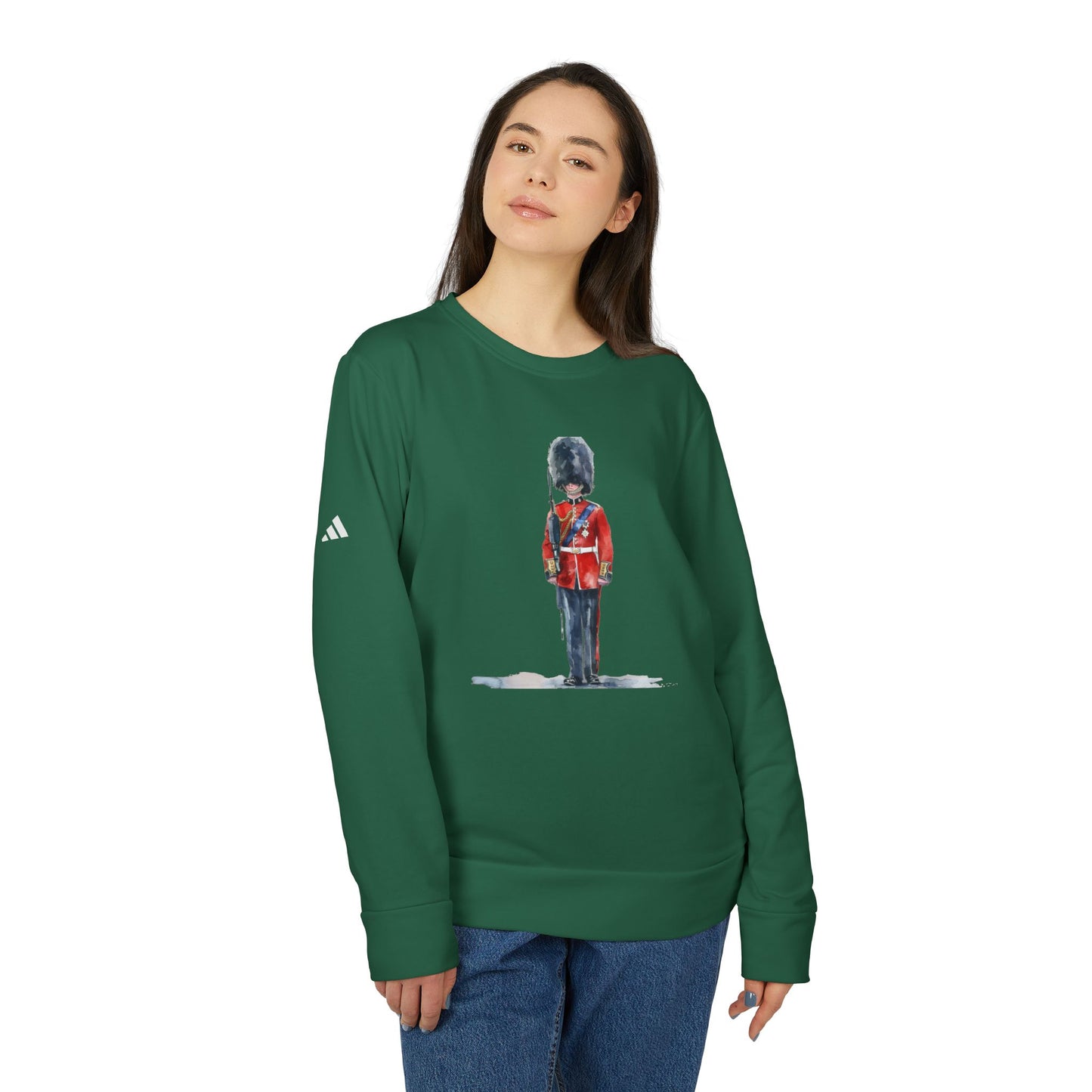 Adidas Unisex Fleece Crewneck Sweatshirt - Royal Guard Design