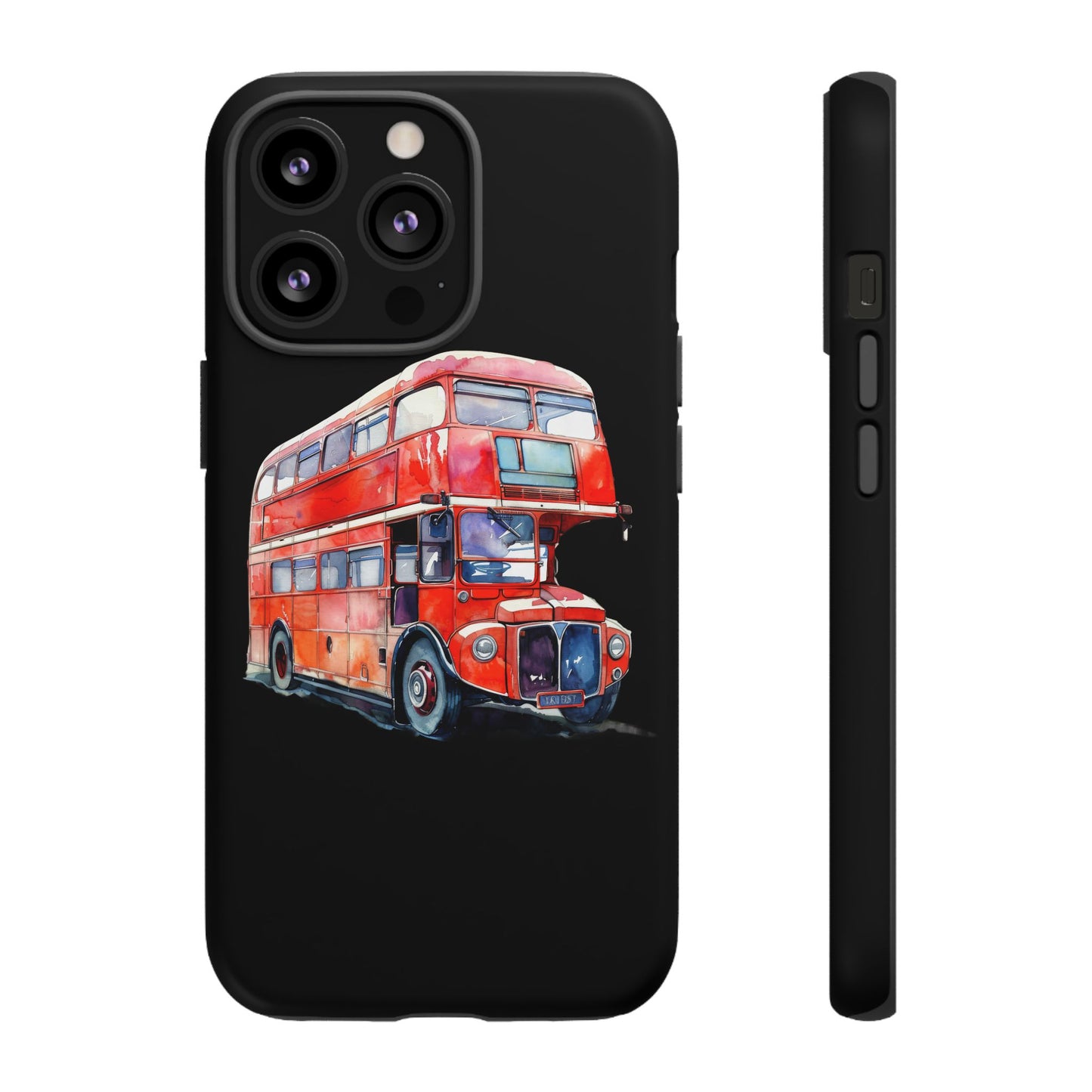 London Bus Phone Case, Tough iPhone Cover, Unique Gift for Travelers, Vintage Style Accessories, Holiday Present Idea