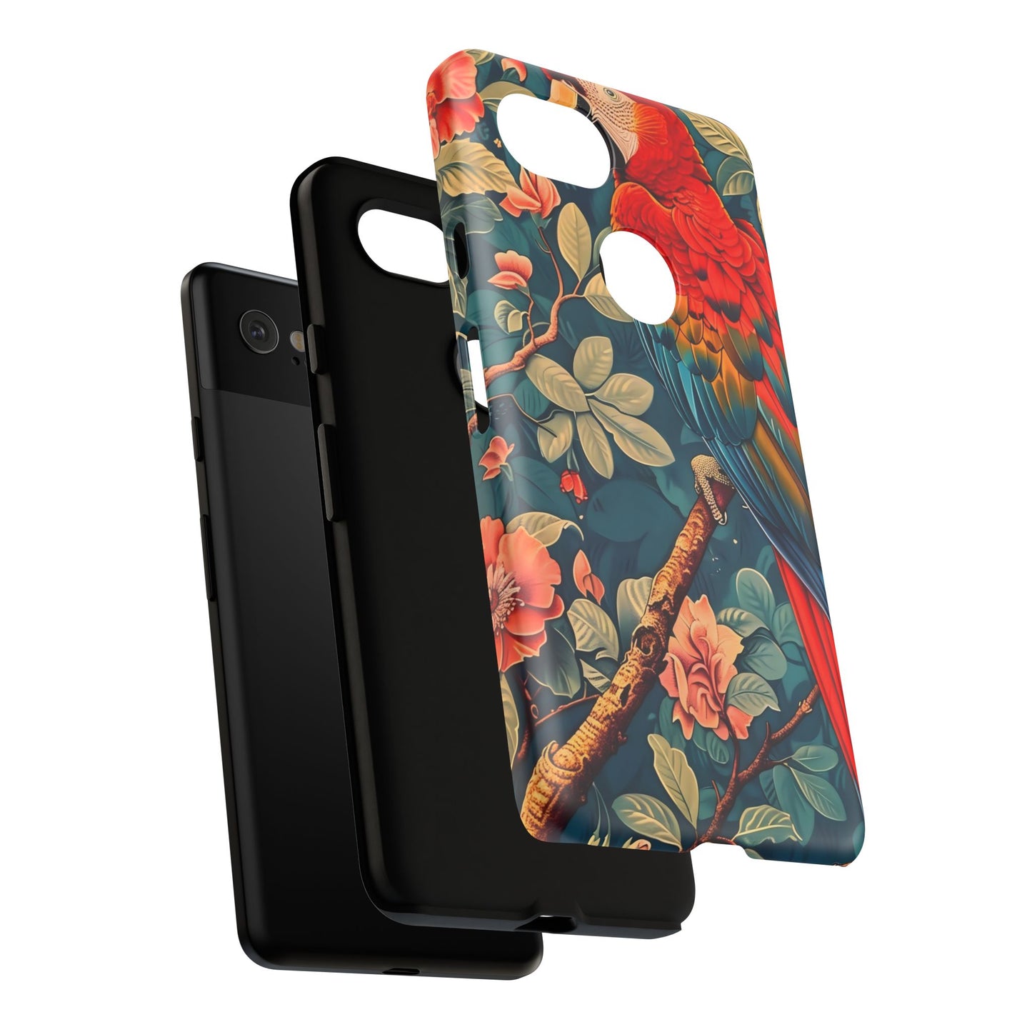 Tough Cases - Colorful Parrot Phone Case, Tropical Bird Phone Cover, Nature Lover Gift, Animal Print Case, Eco-Friendly Accessories