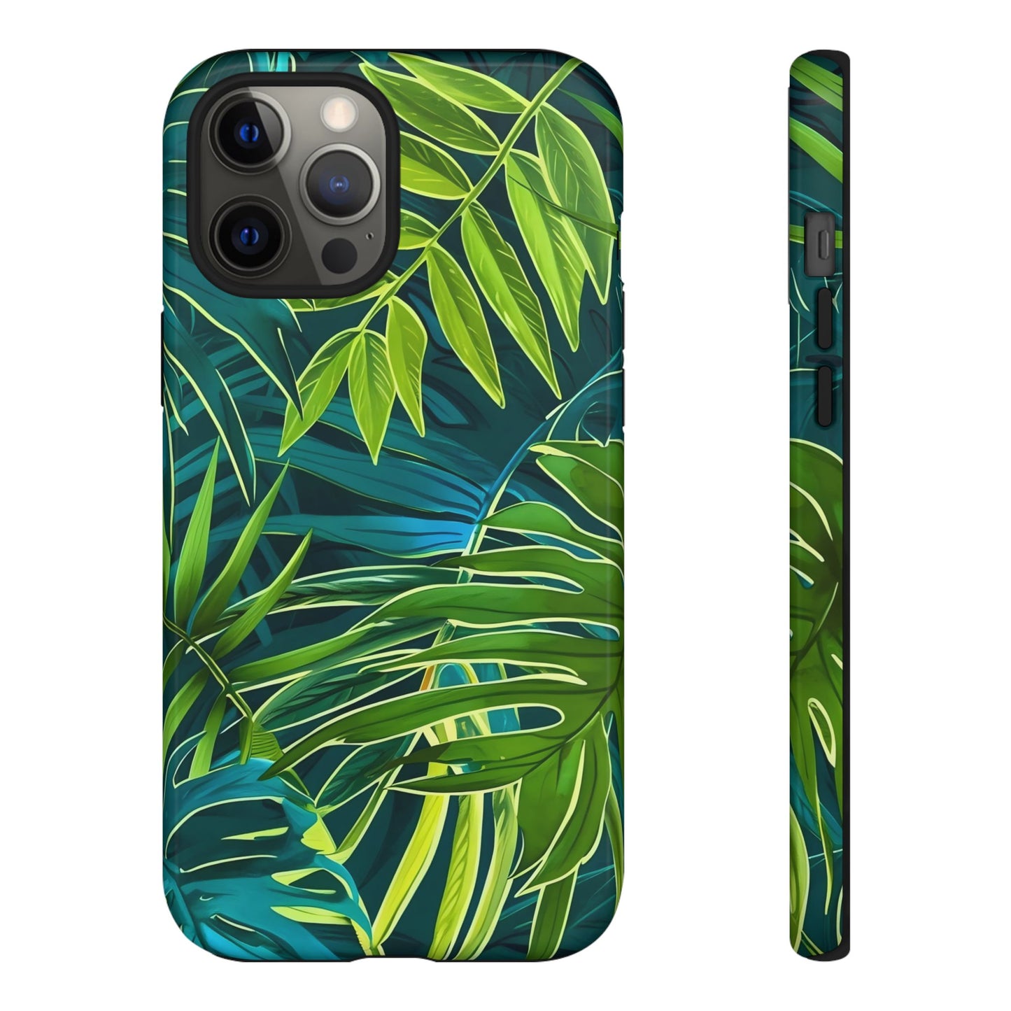 Tropical Phone Case - Durable Green Leaf Design, Eco-Friendly Gift, Trendy Accessory, Nature Lover's Case, Summer Vibes