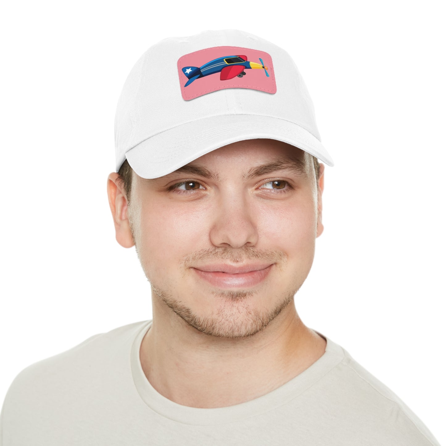 Vintage Airplane Dad Hat with Leather Patch, Gift for Dad, Aviation Lover, Birthday Present, Casual Fashion
