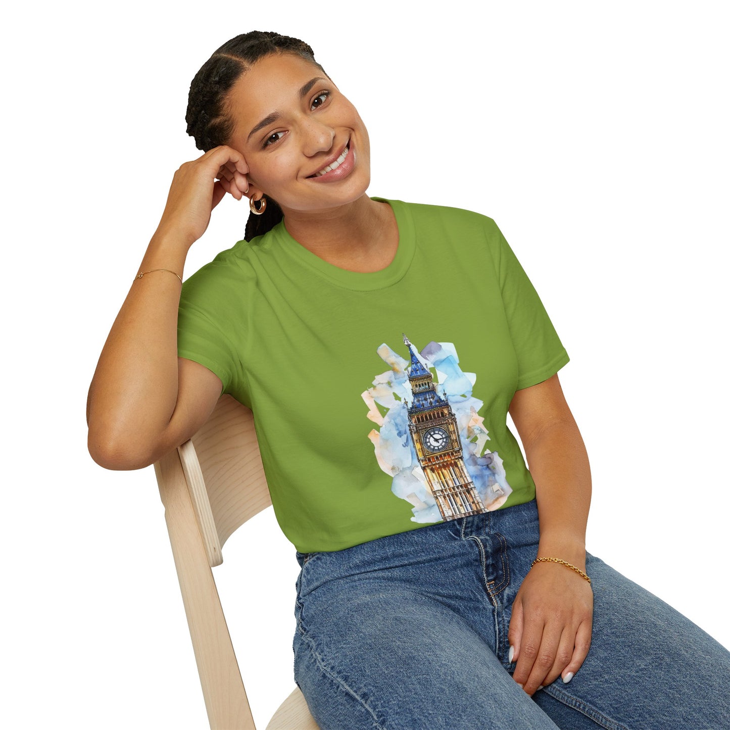 Unisex Softstyle T-Shirt - Towering Time - Big Ben and British Heritage