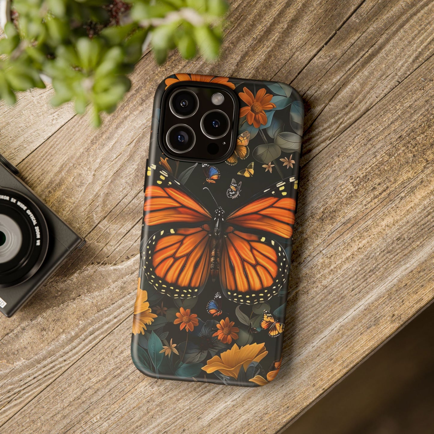 Monarch Butterfly Phone Case, Tough Cases, Nature Lover Gift, Floral Mobile Cover, Eco-Friendly Phone Accessory, Butterfly Design