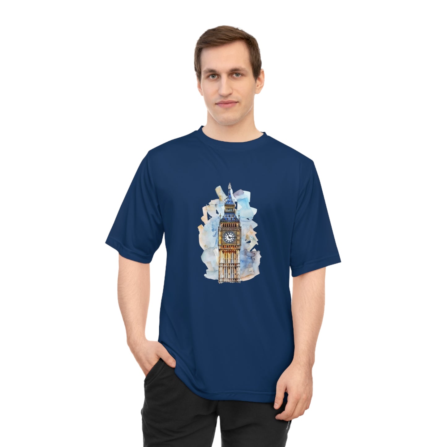 Unisex Zone Performance T-shirt - Iconic Big Ben Clock Tower Design