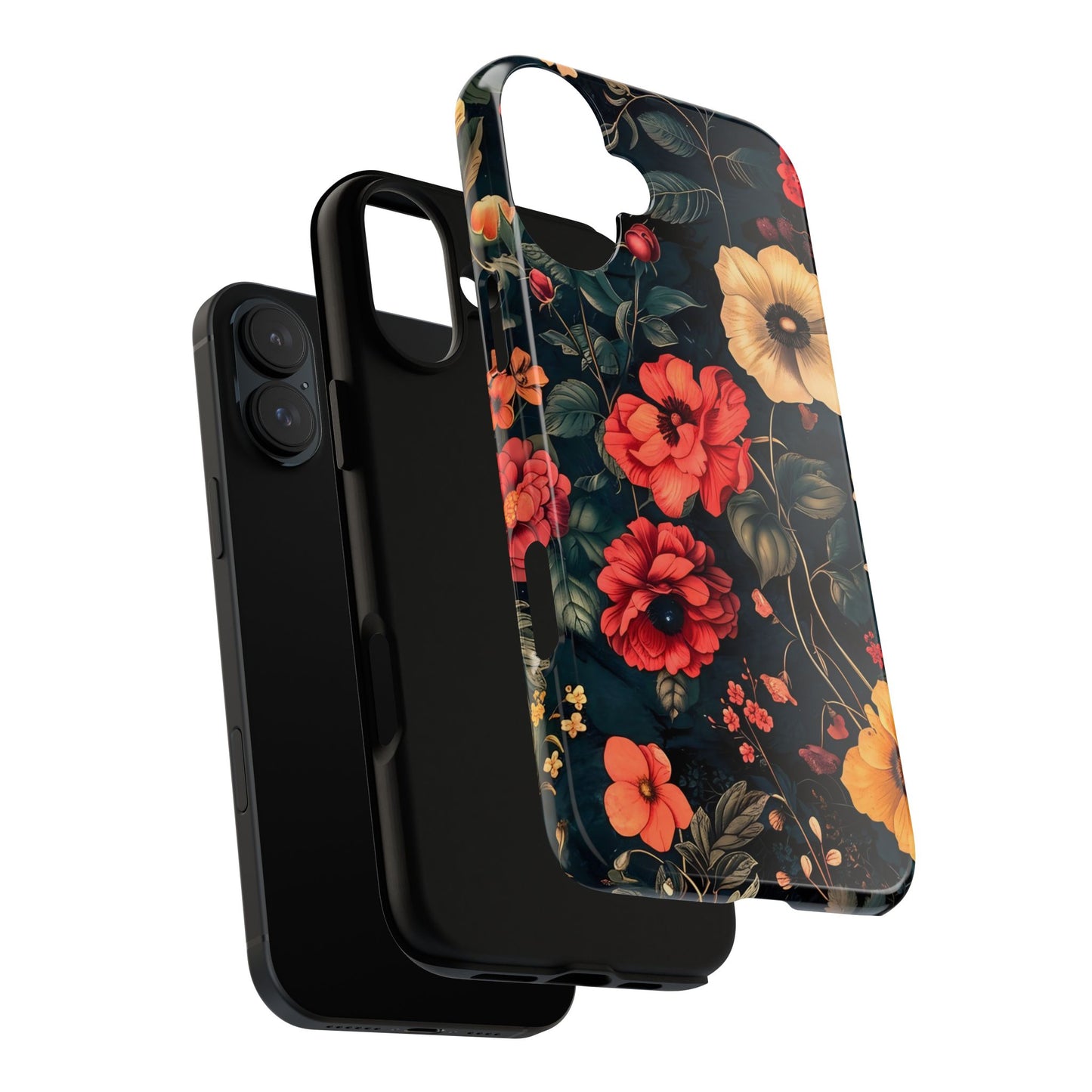 Floral Phone Case, Tough Cases, Flower Motif, Protective Cover, Gift for Her, Floral Design, Spring Accessory