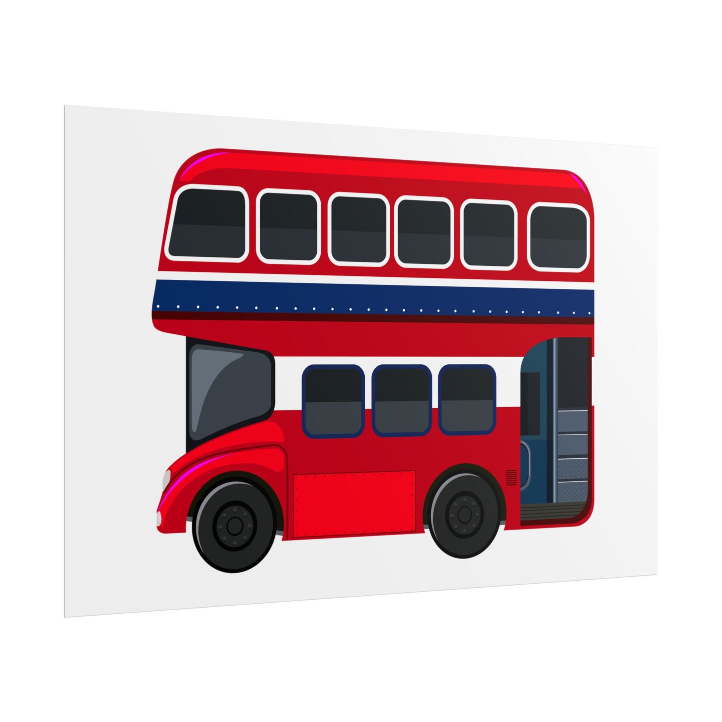 Red Double Decker Bus Rolled Posters