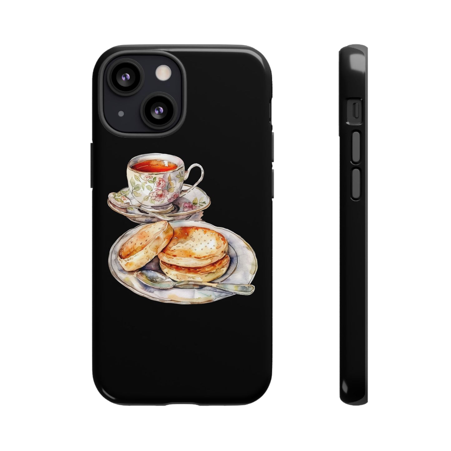 Tea Time Phone Case with Cookies Design, Cute Phone Cover, Gift for Tea Lovers, Kitchen Decor, Whimsical Style