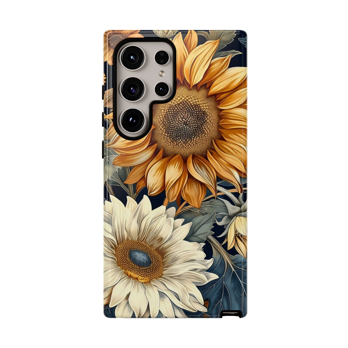 Sunflower Phone Case, Floral Tough Phone Cover, Gift for Nature Lovers, Phone Accessories, Sunflower Gifts