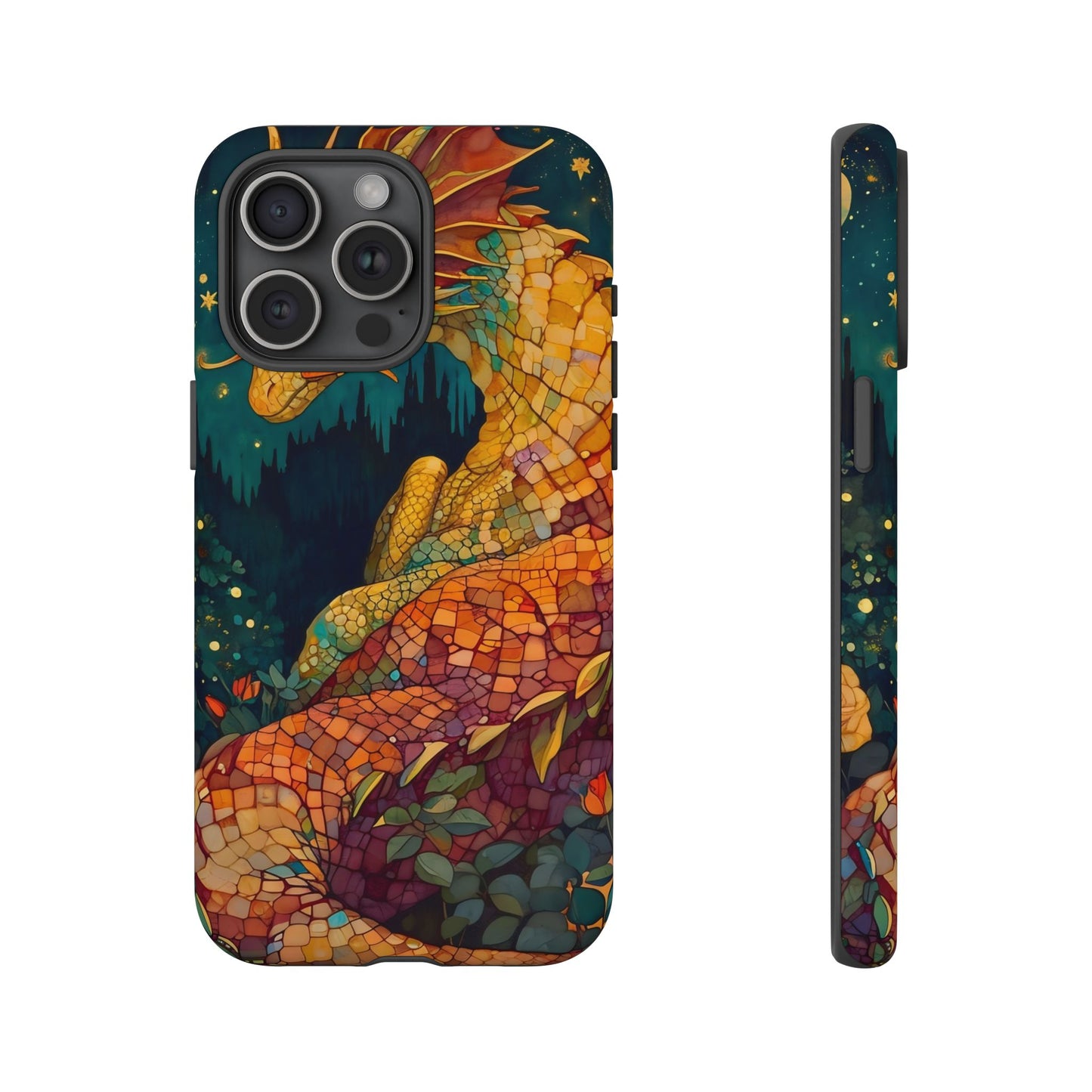 Dragon Art Phone Case, Tough Phone Cover, Fantasy Gift, Unique Mobile Accessory, Dragon Lover Gift, Stylish Protection