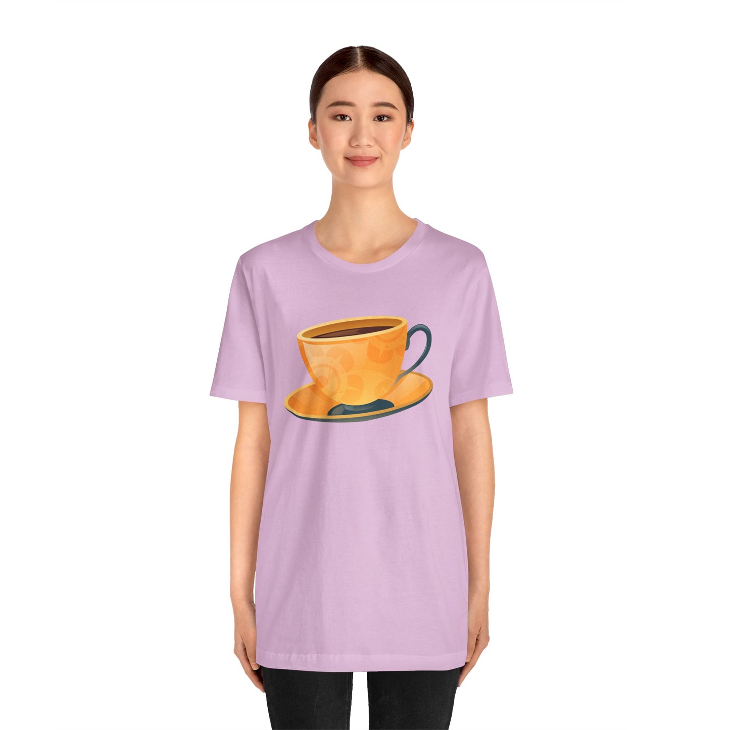 Unisex Jersey Short Sleeve Tee - Elegant British Tea Cup - Classic Tea Time Style
