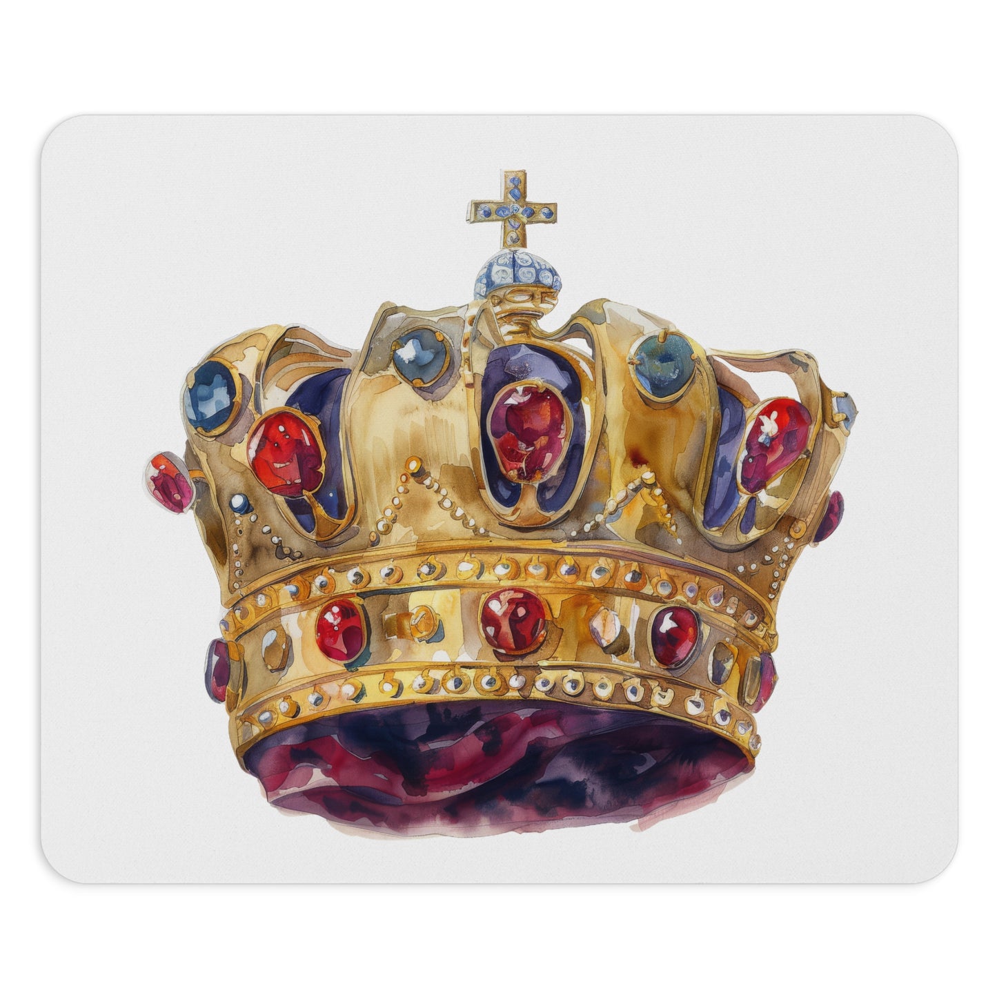 Royal Crown Mouse Pad, Elegant Desk Accessory, Office Decor, Gift for Royalty Lovers, Gaming Mousepad