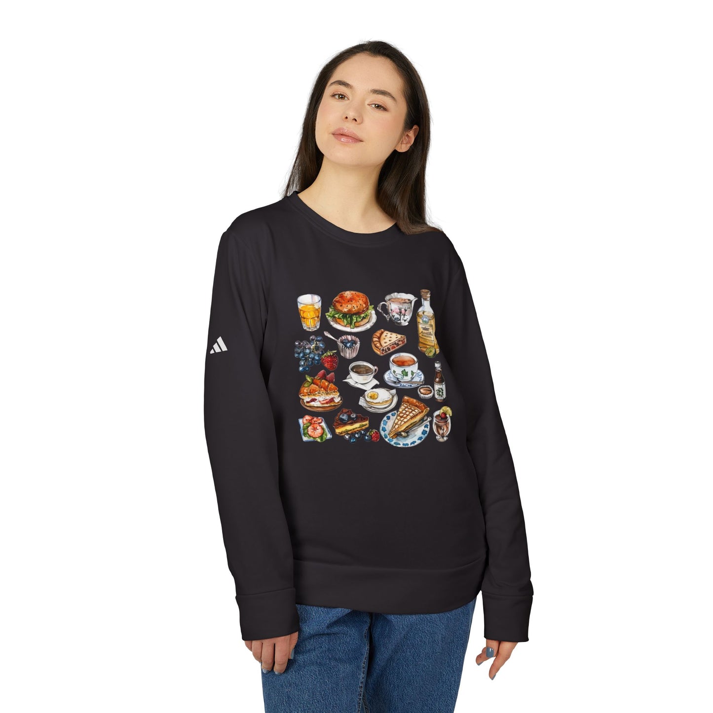 Adidas Unisex Foodie Fleece Crewneck Sweatshirt - Streetwear with Culinary Vibes - Iconic London Vibes