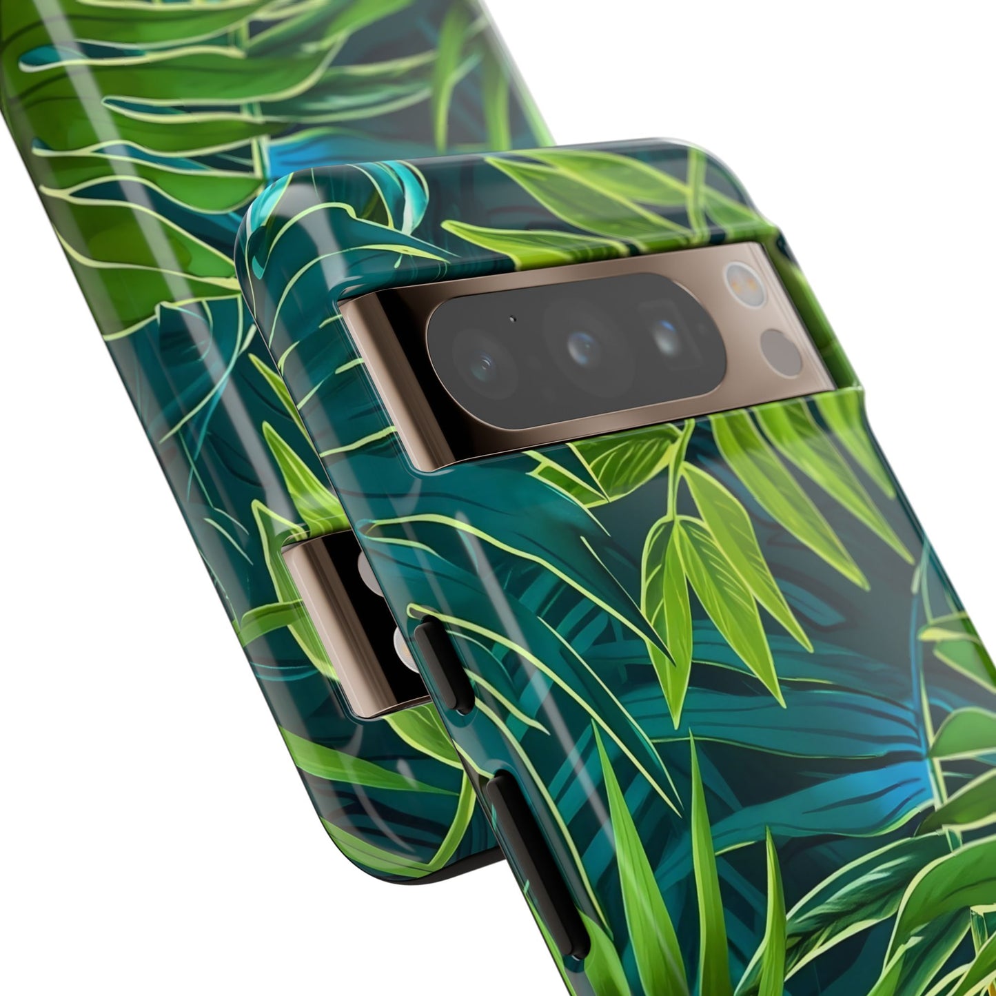 Tropical Phone Case - Durable Green Leaf Design, Eco-Friendly Gift, Trendy Accessory, Nature Lover's Case, Summer Vibes