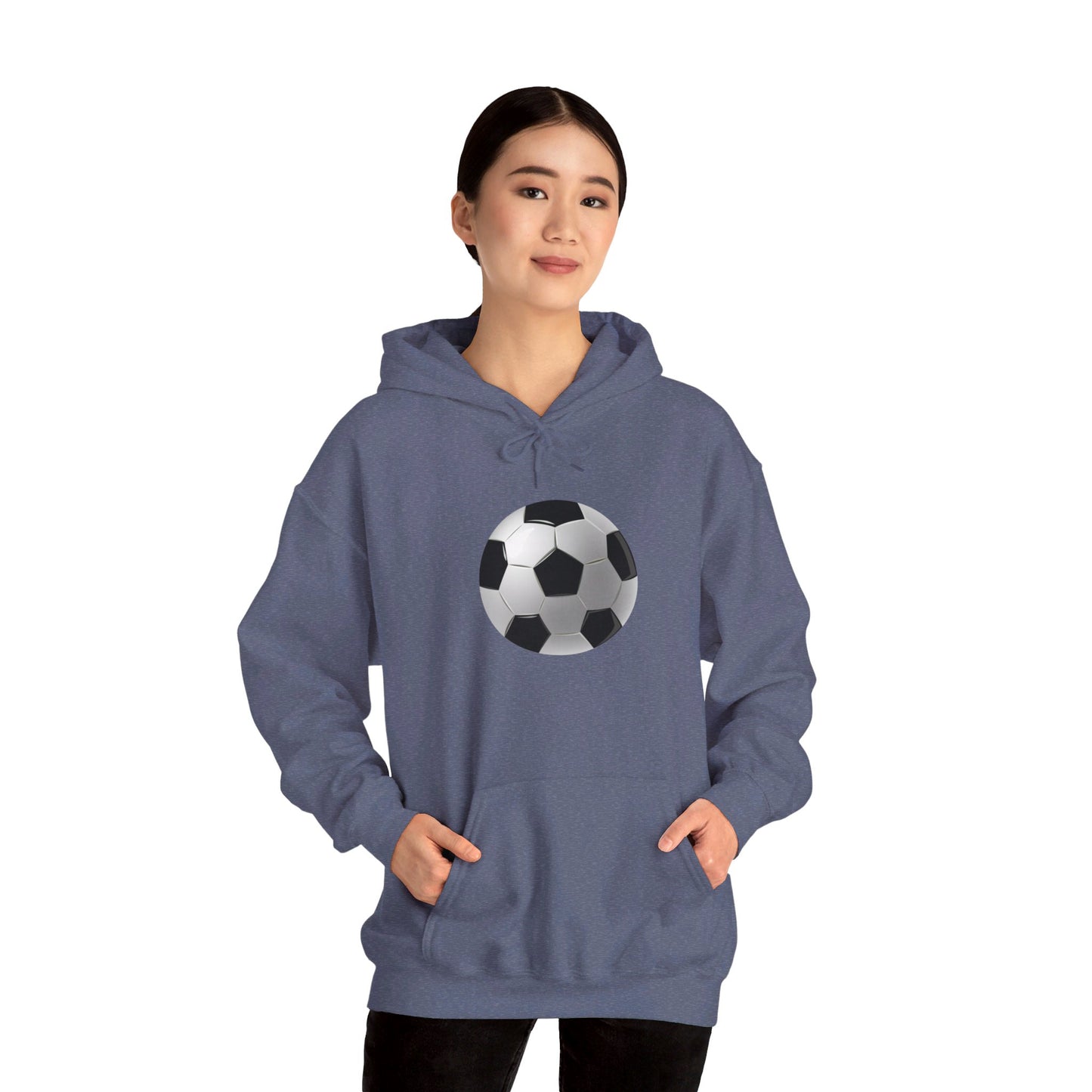 Dynamic Football Design - Sports Passion and Energetic Unisex Heavy Blend™ Hooded Sweatshirt