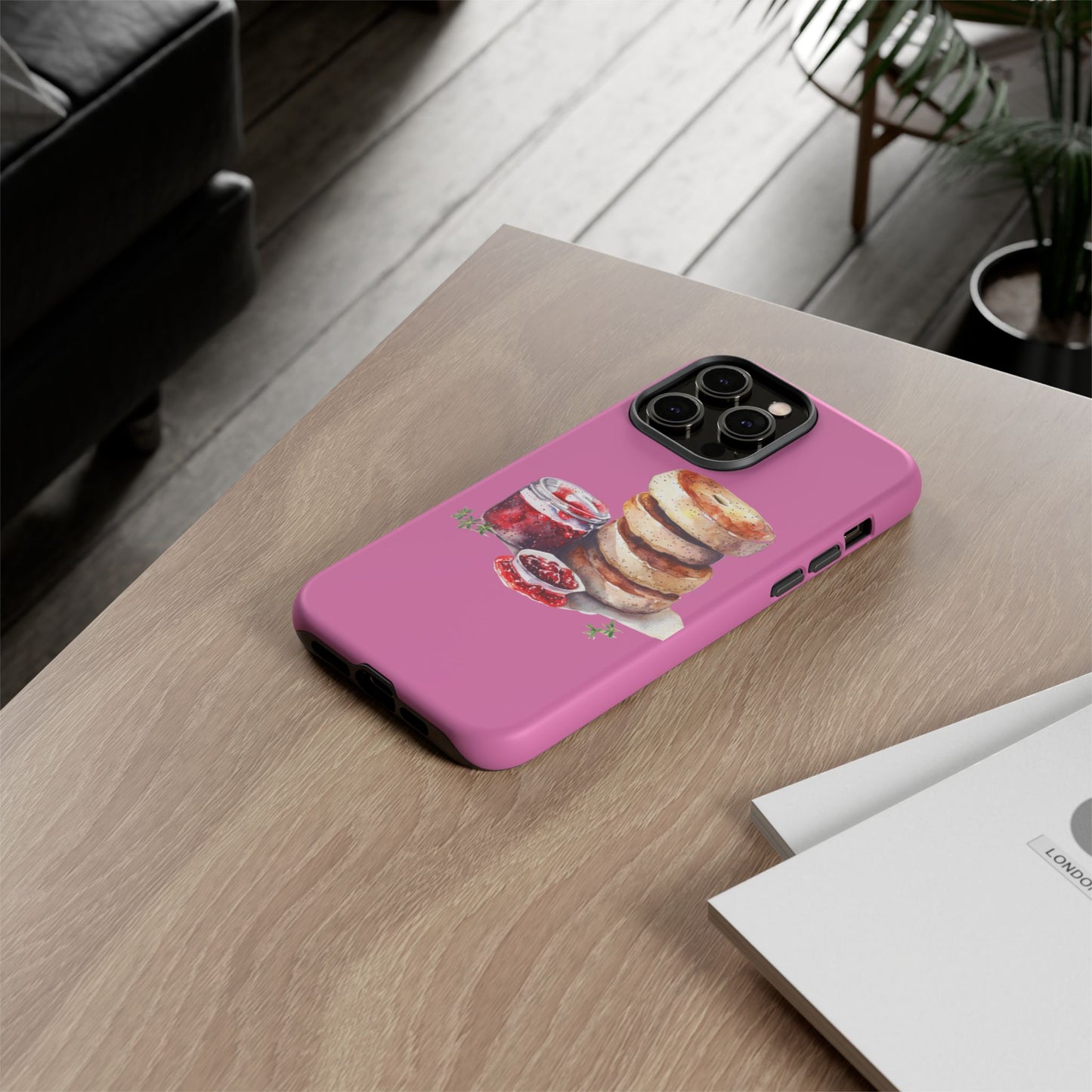 Cute Bagel Phone Case, Tough Cases for Food Lovers, Unique Gifts for Foodies, Phone Accessories for Breakfast Lovers, Fun and Stylish Cases