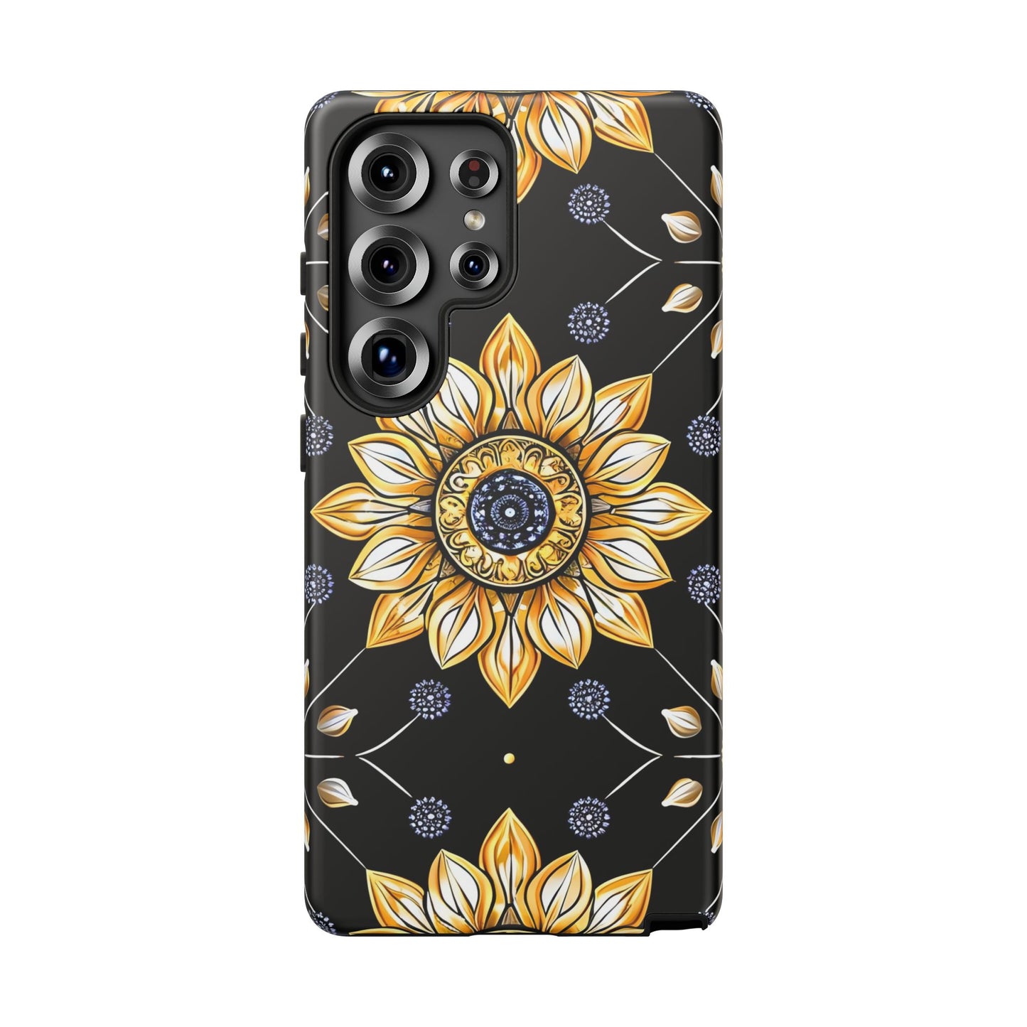 Floral Phone Case with Mandala Design, Tough Cases for iPhone & Samsung, Boho Style, Gift for Her, Unique Accessories