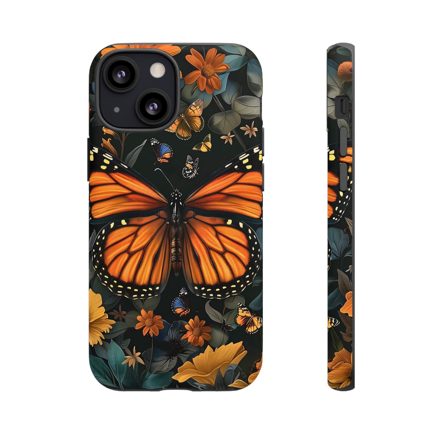 Monarch Butterfly Phone Case, Tough Cases, Nature Lover Gift, Floral Mobile Cover, Eco-Friendly Phone Accessory, Butterfly Design