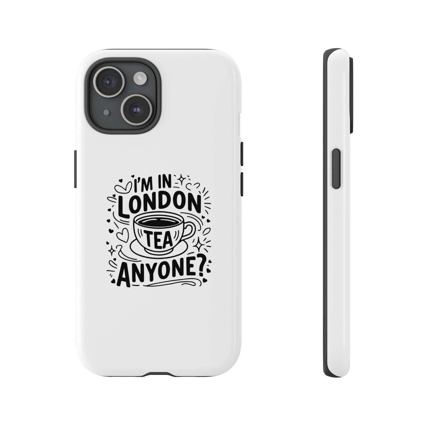 Phone Case with Tea Design, London Souvenir, Travel Accessory, Gift for Tea Lovers, Fun Phone Cover, Unique Mobile Case
