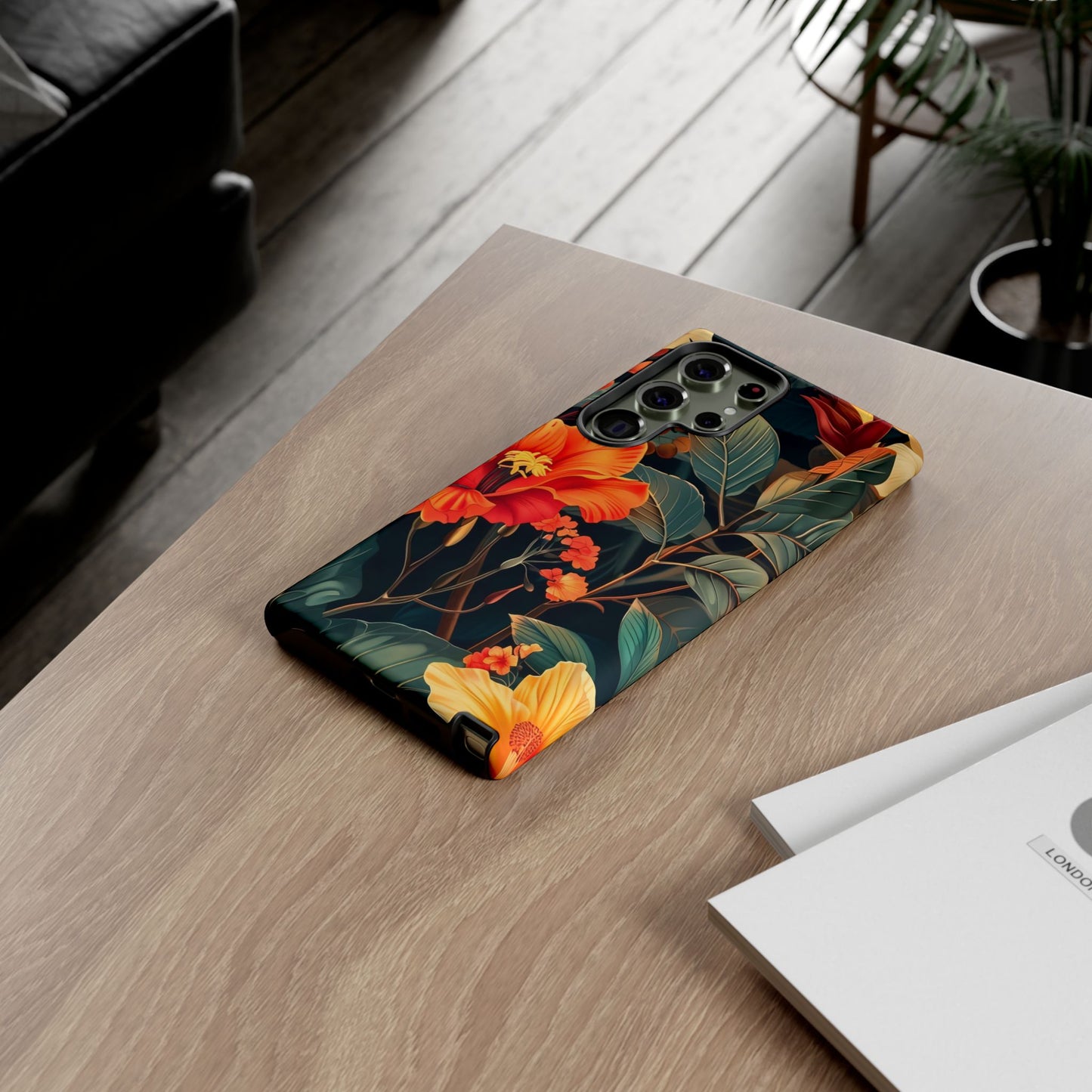 Tough Floral Phone Case | Tropical Vibe, Gift for Nature Lovers, Summer Beach Accessory, Floral Pattern, Trendy Phone Accessories