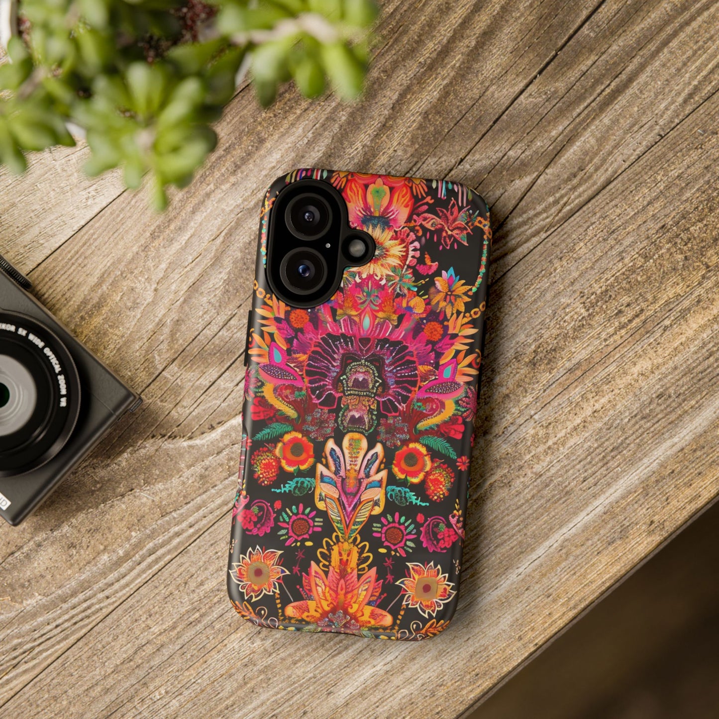 Colorful Floral Phone Case, Tough Cases, Unique Phone Cover, Boho Style Accessory, Gift for Her, Trendy Smartphone Protection