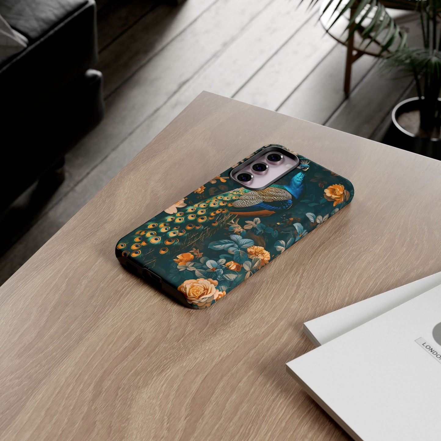 Peacock Phone Case - Elegant Floral Design, Tough Case for Protection, Unique Gift for Nature Lovers, Stylish Accessory, Eco-Friendly