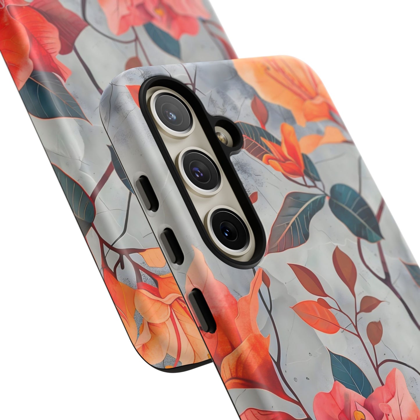 Floral Phone Case, Tough Cases, Flower Power, Gift for Her, Decorative Phone Cover, Trendy Accessories, Everyday Style