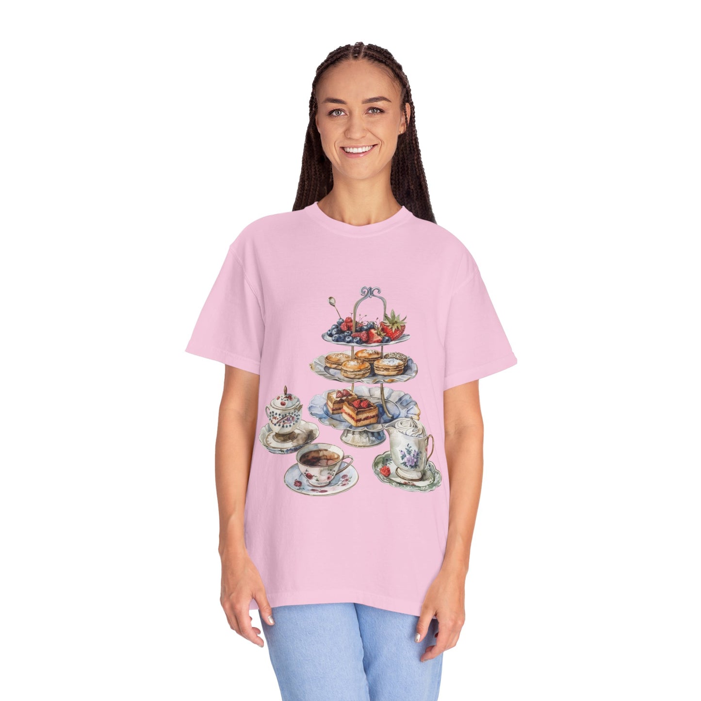 Unisex Garment-Dyed T-shirt - Savoring Britain - A Journey Through British Cuisine