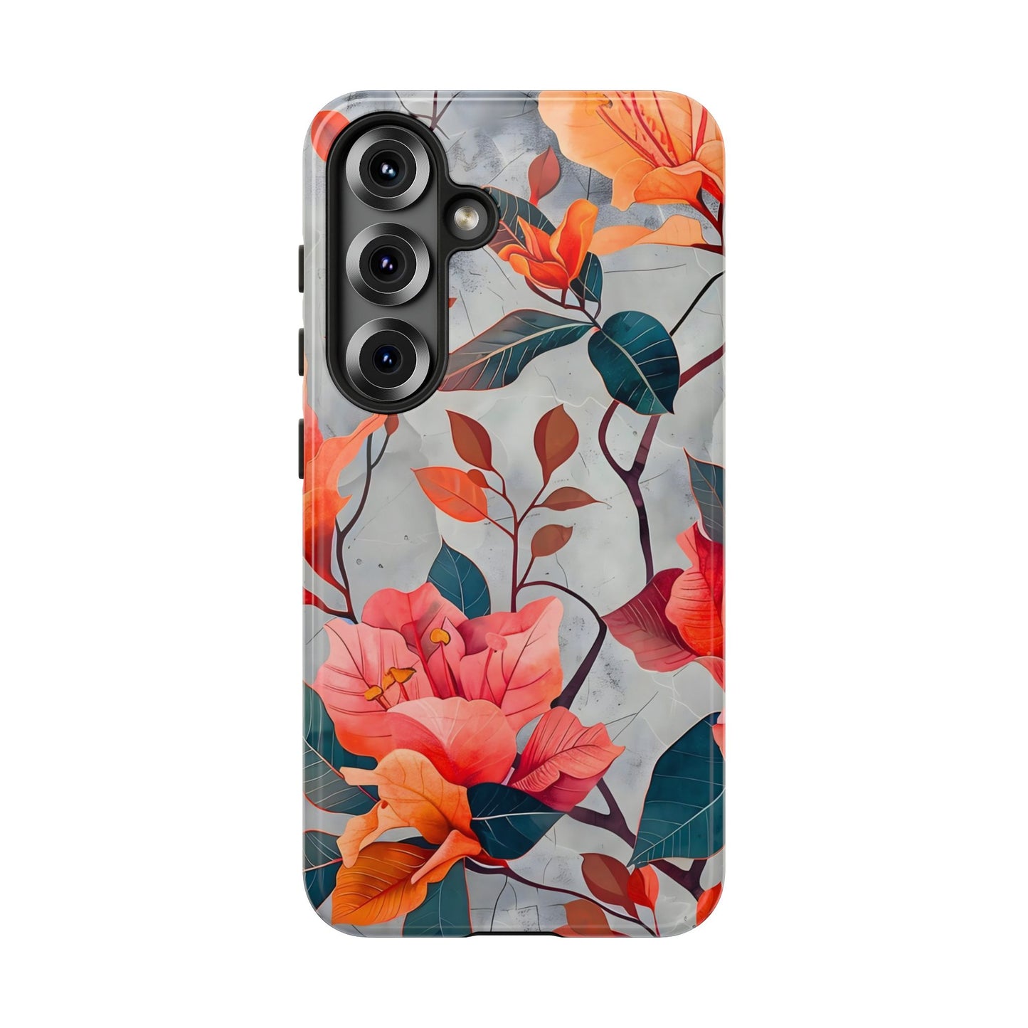 Floral Phone Case, Tough Cases, Flower Power, Gift for Her, Decorative Phone Cover, Trendy Accessories, Everyday Style