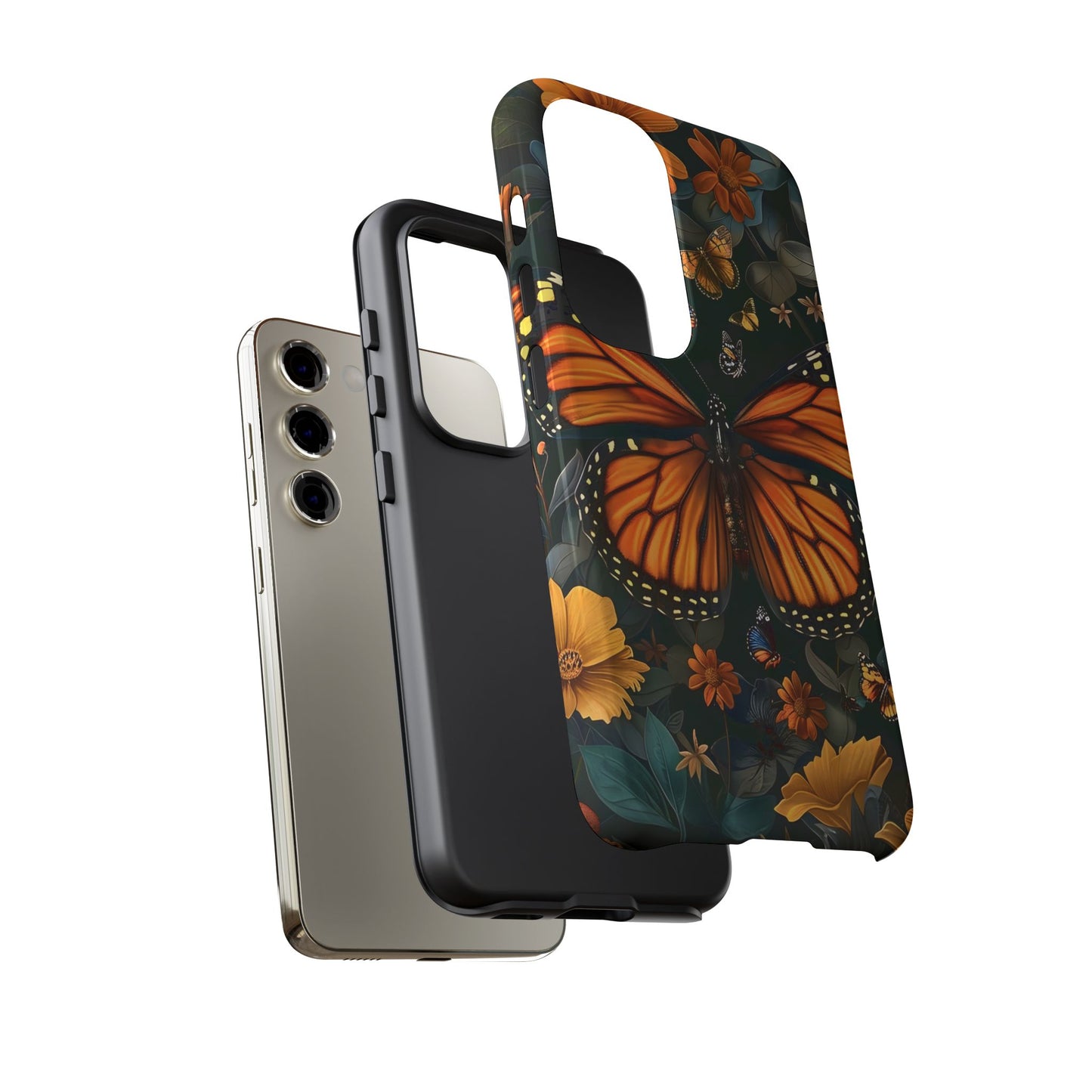 Monarch Butterfly Phone Case, Tough Cases, Nature Lover Gift, Floral Mobile Cover, Eco-Friendly Phone Accessory, Butterfly Design