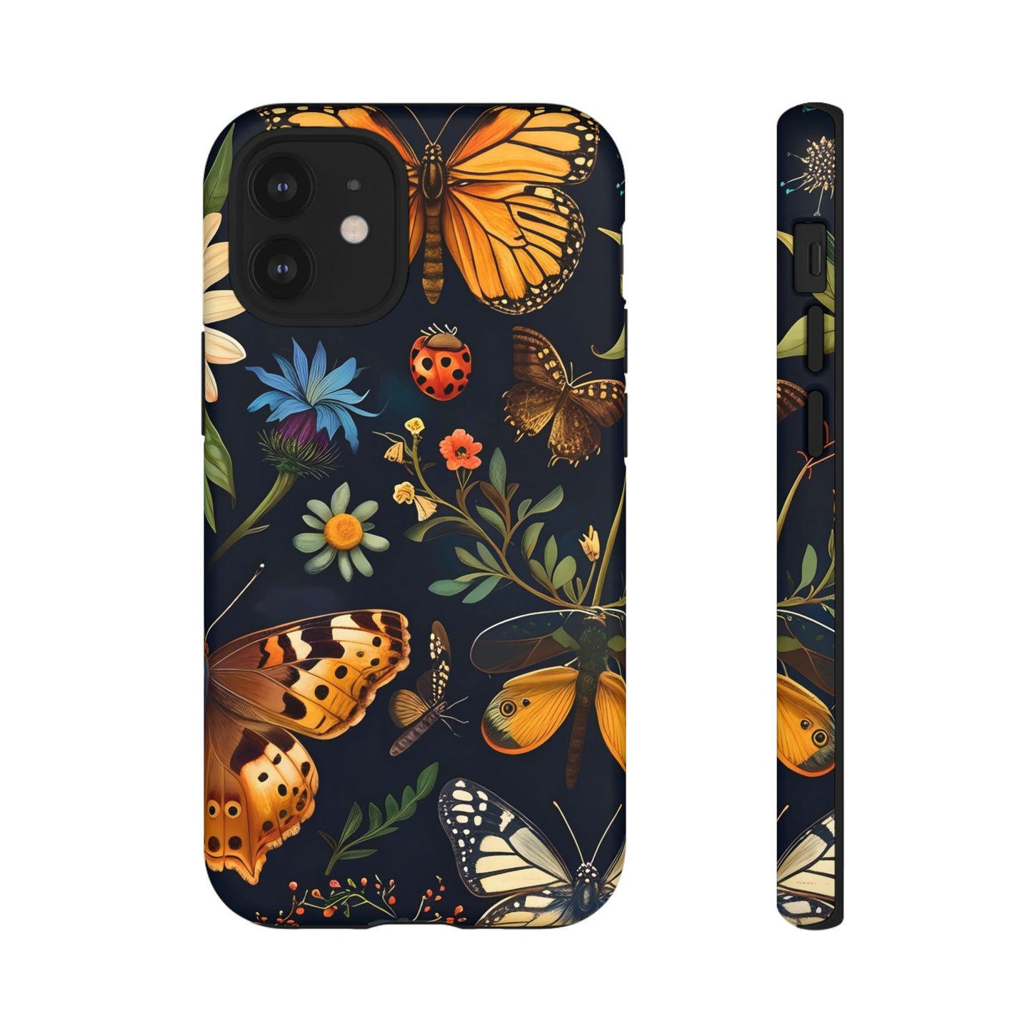 Nature-Inspired Phone Case | Floral Butterfly Design, Tough Phone Cover, Gift for Nature Lovers, Cute Butterfly Case, Home Decor
