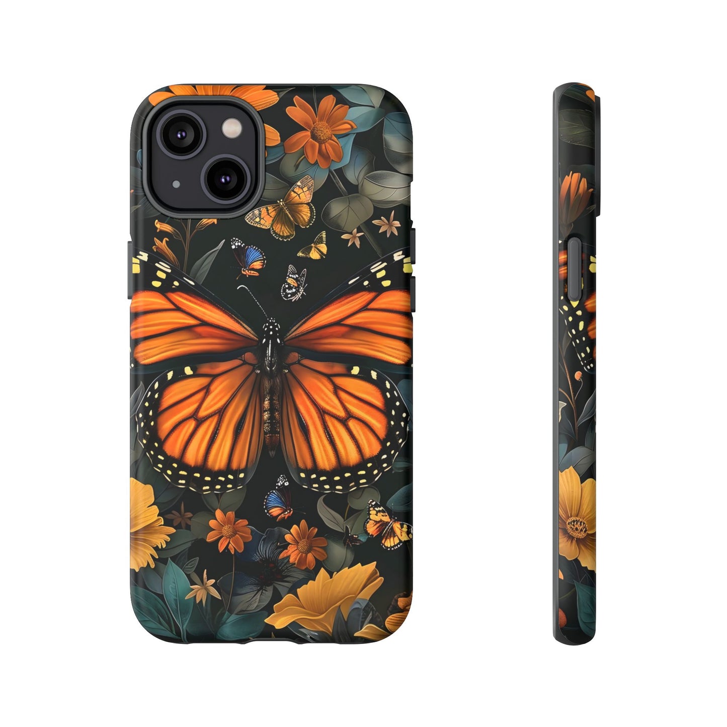 Monarch Butterfly Phone Case, Tough Cases, Nature Lover Gift, Floral Mobile Cover, Eco-Friendly Phone Accessory, Butterfly Design