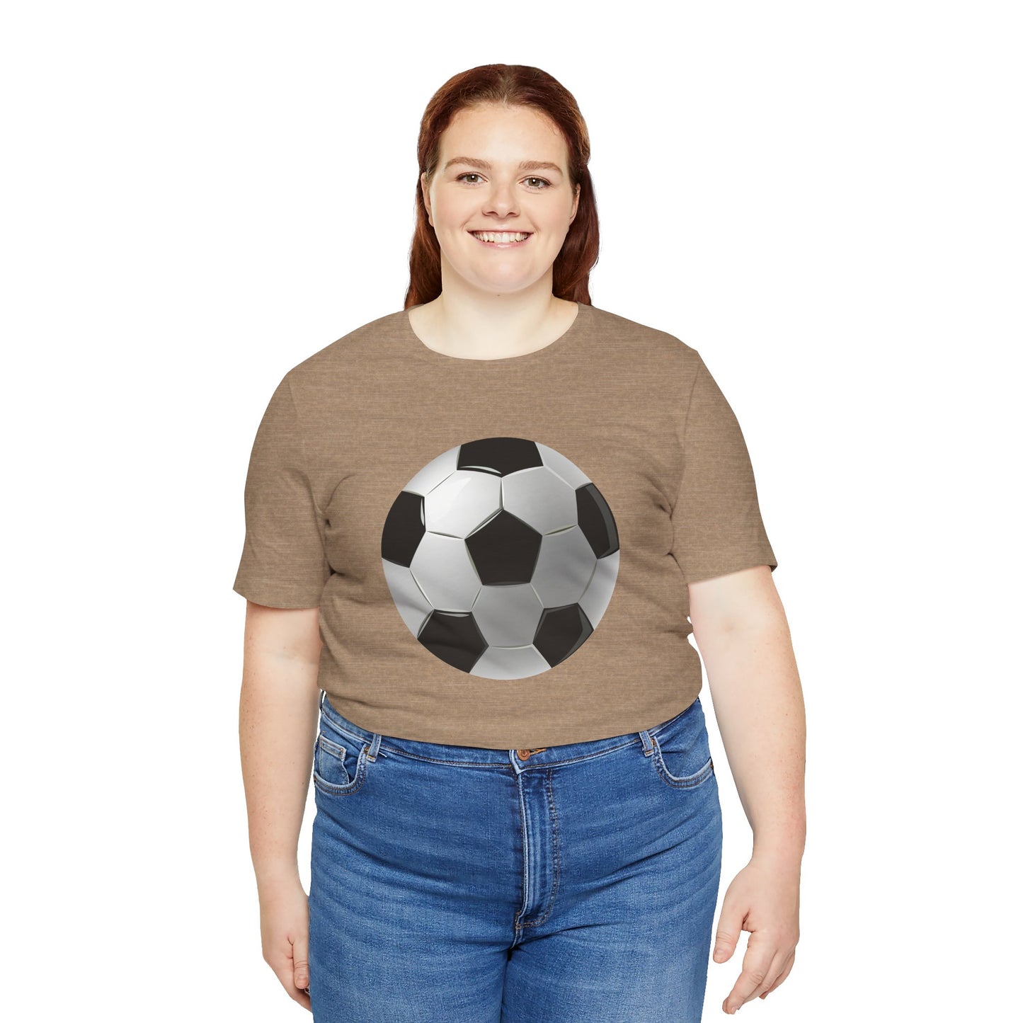 Unisex Jersey Short Sleeve Tee - Dynamic Football Design - Sports Passion and Energy