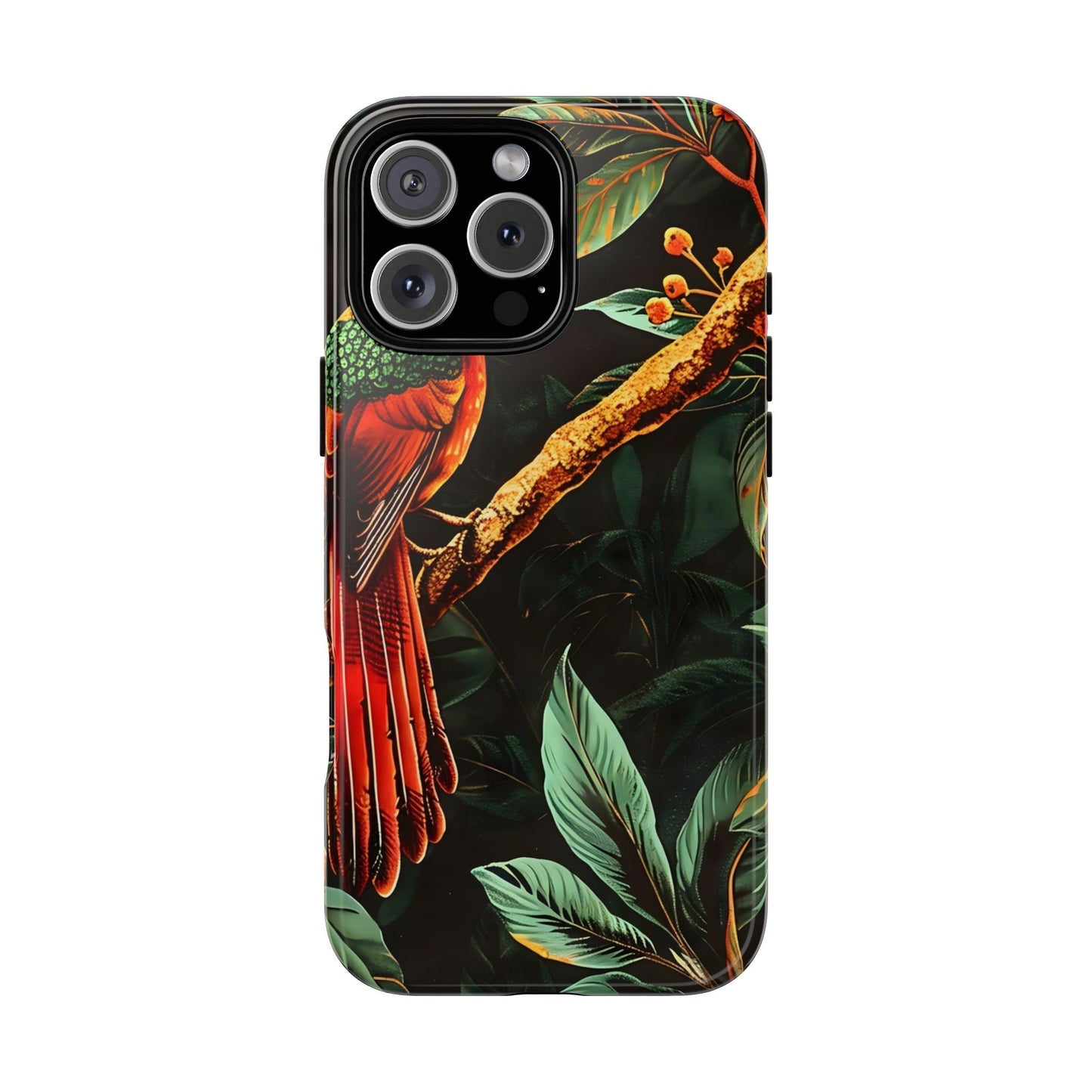 Tough Cases for Nature Lovers, Tropical Bird Phone Case, Eco-Friendly Cover, Gift for Bird Watchers, Vibrant Floral Design
