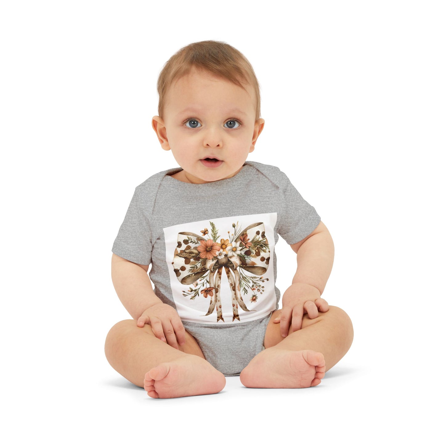Floral Bow Infant Bodysuit