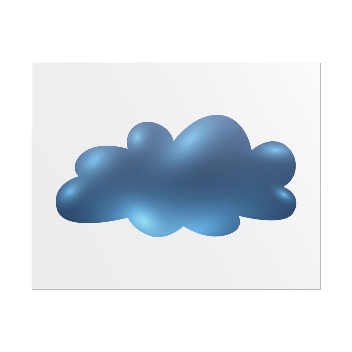 Blue Cloud Art Print, Minimalist Wall Decor, Kids Room Wall Art, Nursery Poster, Aesthetic Home Decor, Modern Art Print