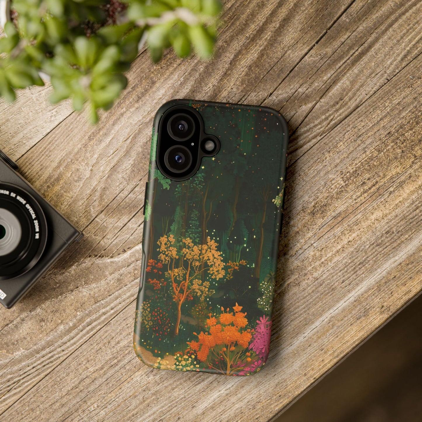 Nature-Inspired Phone Case, Floral Design, Tough iPhone Cover, Gift for Nature Lovers, Colorful Phone Accessory